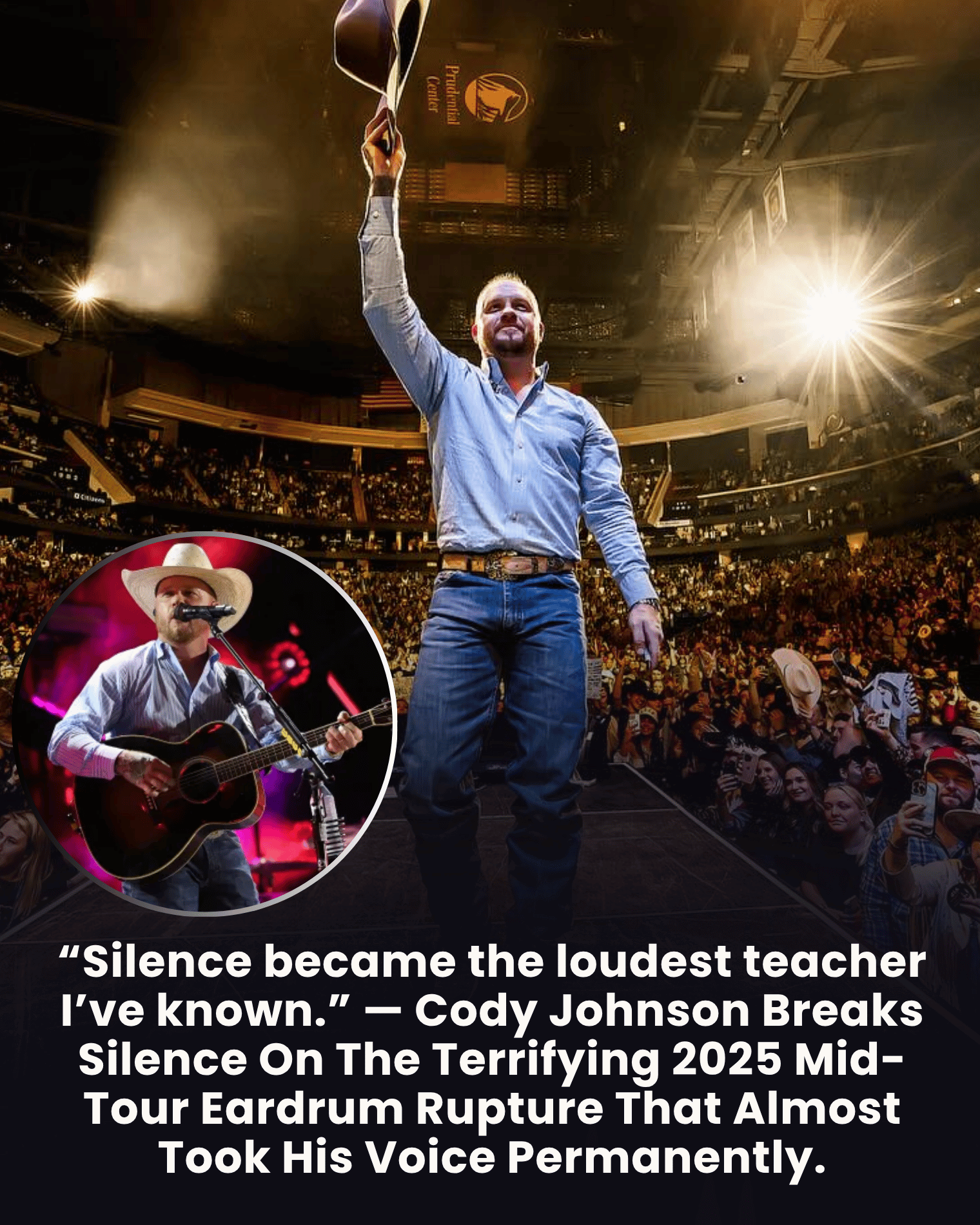 “Silence became the loudest teacher I’ve known.” — Cody Johnson Breaks Silence On The Terrifying 2025 Mid-Tour Eardrum Rupture That Almost Took His Voice Permanently.