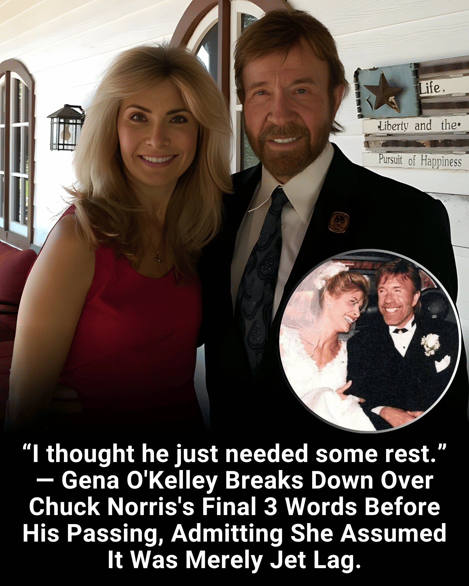 “I thought he just needed some rest.” — Gena O’Kelley Breaks Down Over Chuck Norris’s Final 3 Words Before His Passing, Admitting She Assumed It Was Merely Jet Lag.