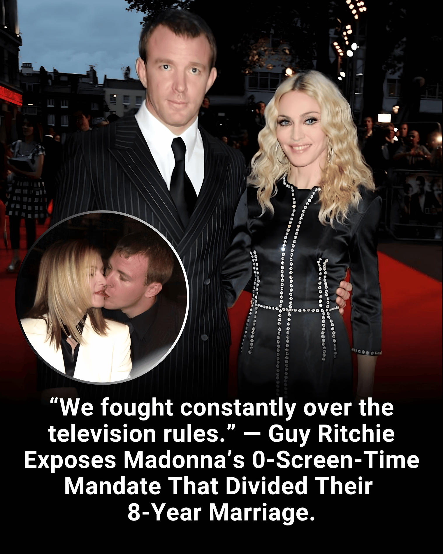 “We fought constantly over the television rules.” — Guy Ritchie Exposes Madonna’s 0-Screen-Time Mandate That Divided Their 8-Year Marriage.