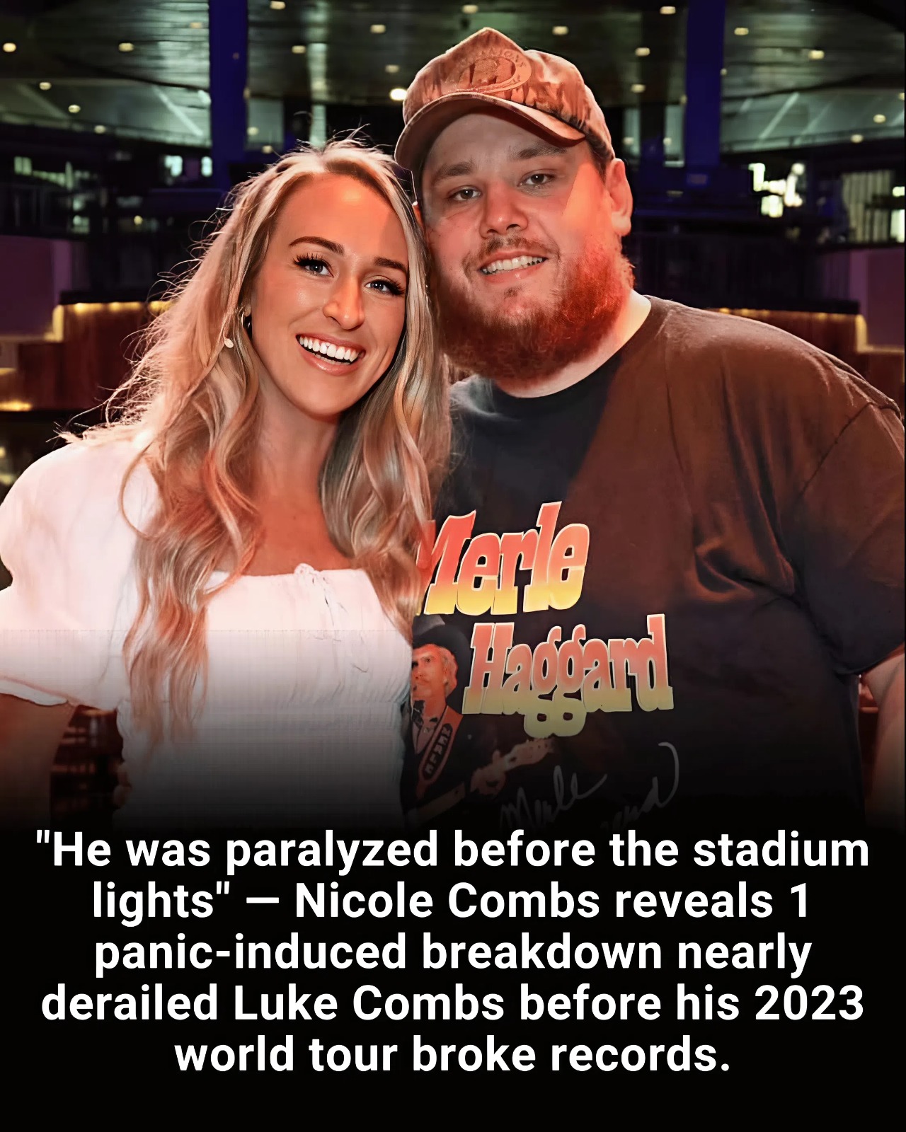 “He was paralyzed before the stadium lights” — Nicole Combs reveals 1 panic-induced breakdown nearly derailed Luke Combs before his 2023 world tour broke records.
