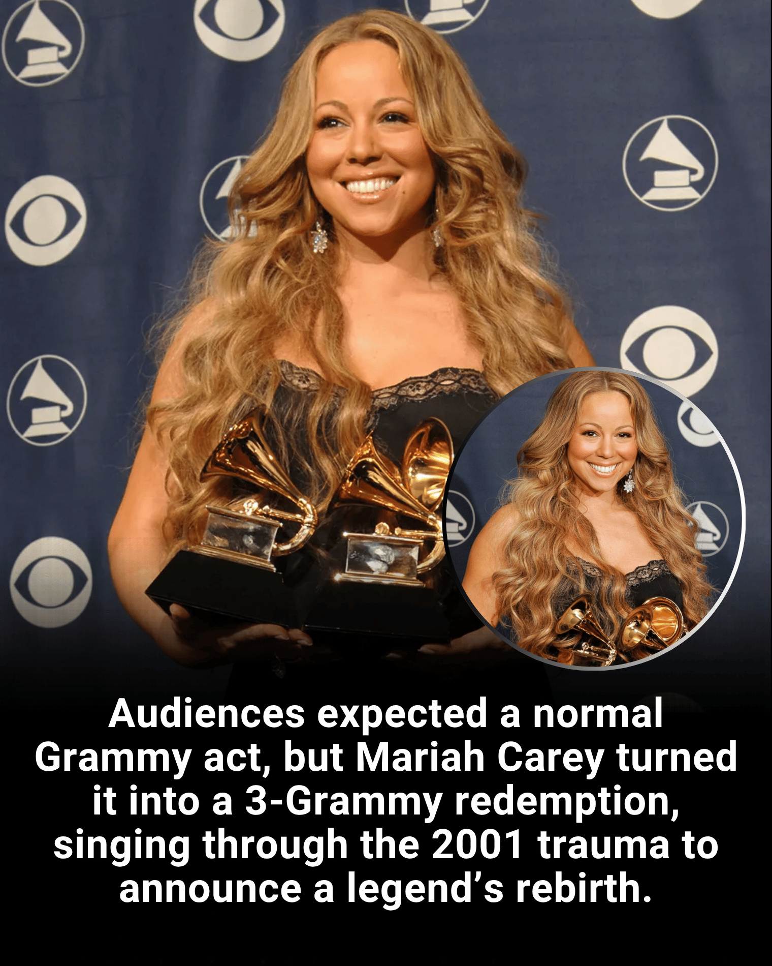 Audiences expected a normal Grammy act, but Mariah Carey turned it into a 3-Grammy redemption, singing through the 2001 trauma to announce a legend’s rebirth.