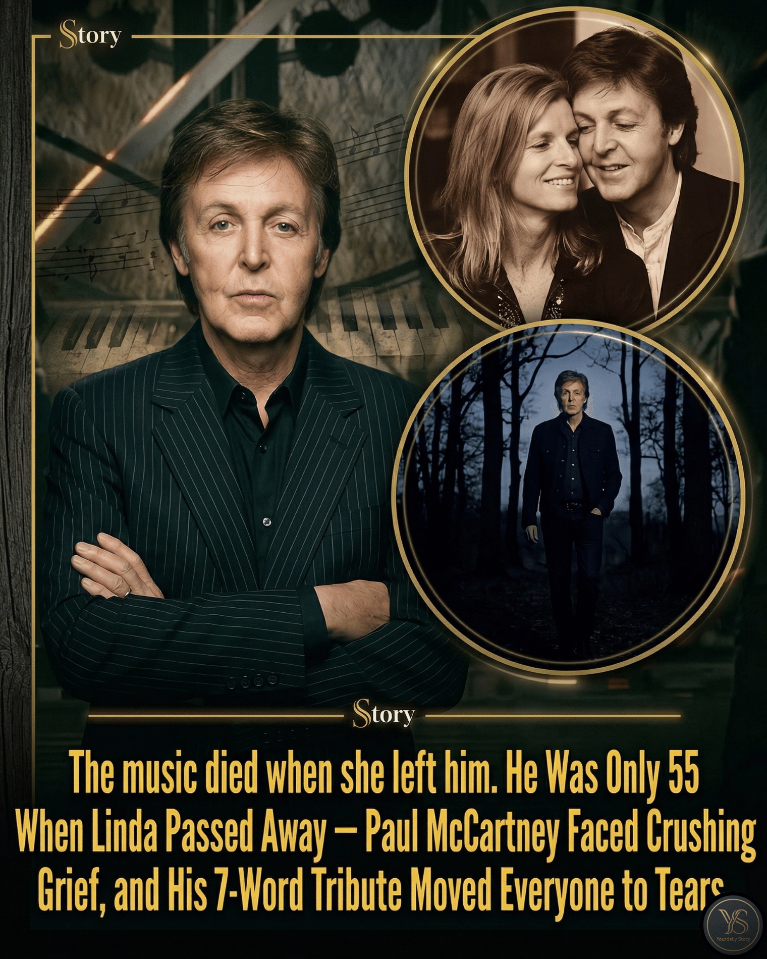 The music died when she left him. He Was Only 55 When Linda Passed Away — Paul McCartney Faced Crushing Grief, and His 7-Word Tribute Moved Everyone to Tears.