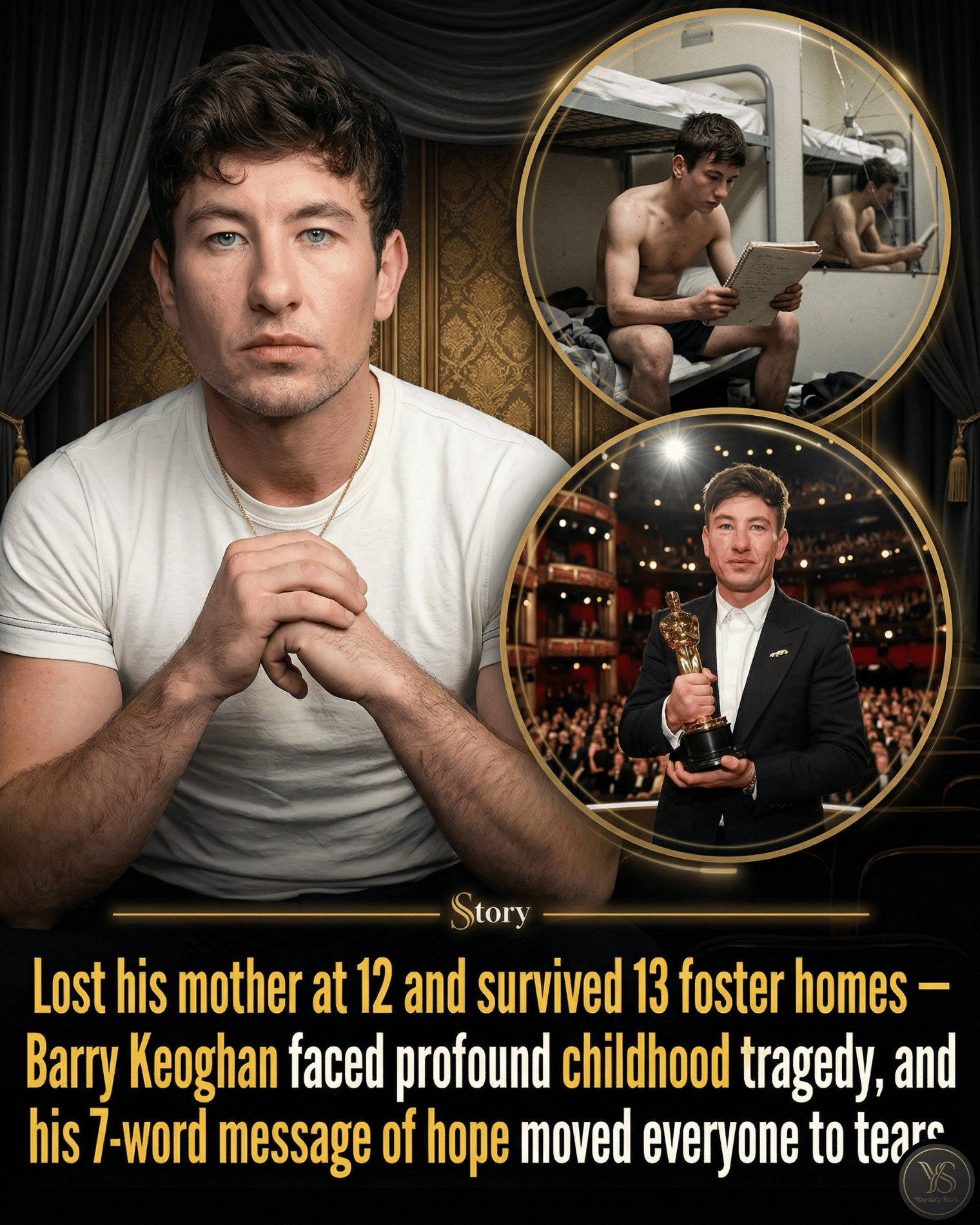 Lost his mother at 12 and survived 13 foster homes — Barry Keoghan faced profound childhood tragedy, and his 7-word message of hope moved everyone to tears.
