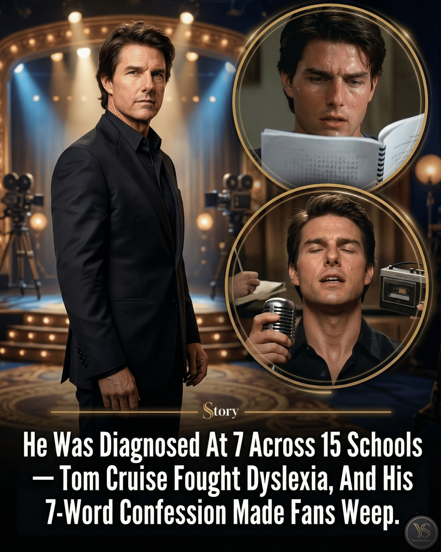 He Was Diagnosed At 7 Across 15 Schools — Tom Cruise Fought Dyslexia, And His 7-Word Confession Made Fans Weep.