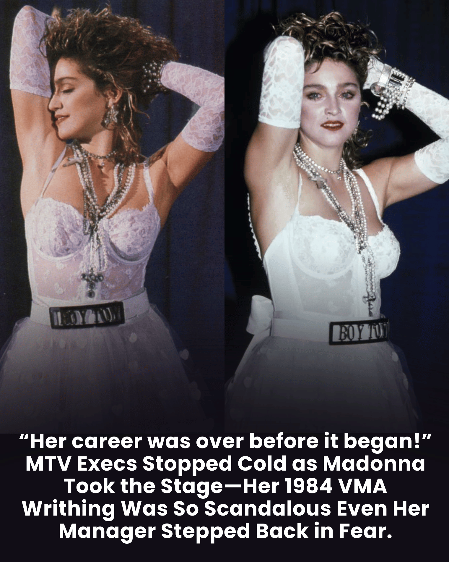 “Her career was over before it began!” MTV Execs Stopped Cold as Madonna Took the Stage—Her 1984 VMA Writhing Was So Scandalous Even Her Manager Stepped Back in Fear.