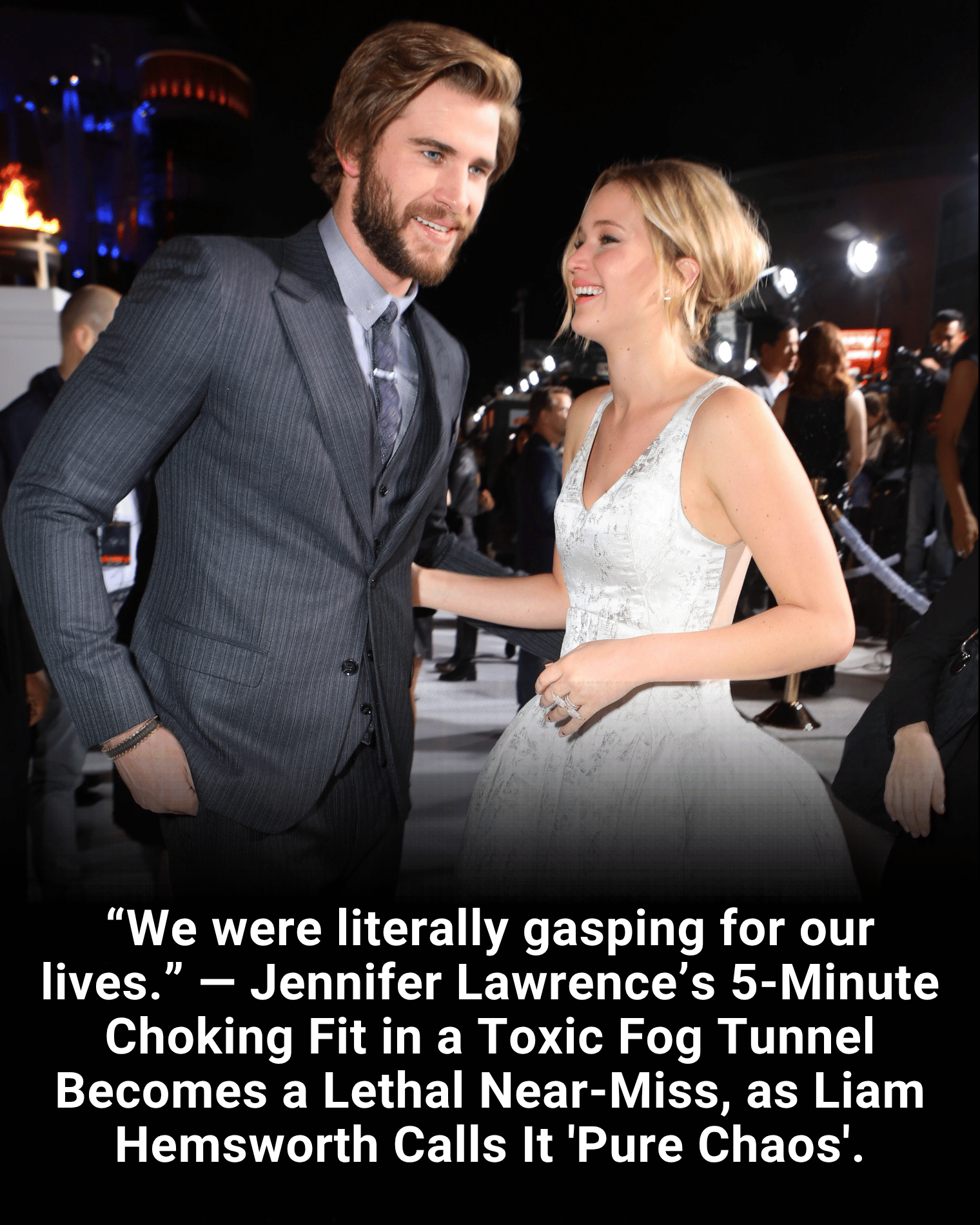 “We were literally gasping for our lives.” — Jennifer Lawrence’s 5-Minute Choking Fit in a Toxic Fog Tunnel Becomes a Lethal Near-Miss, as Liam Hemsworth Calls It ‘Pure Chaos’.