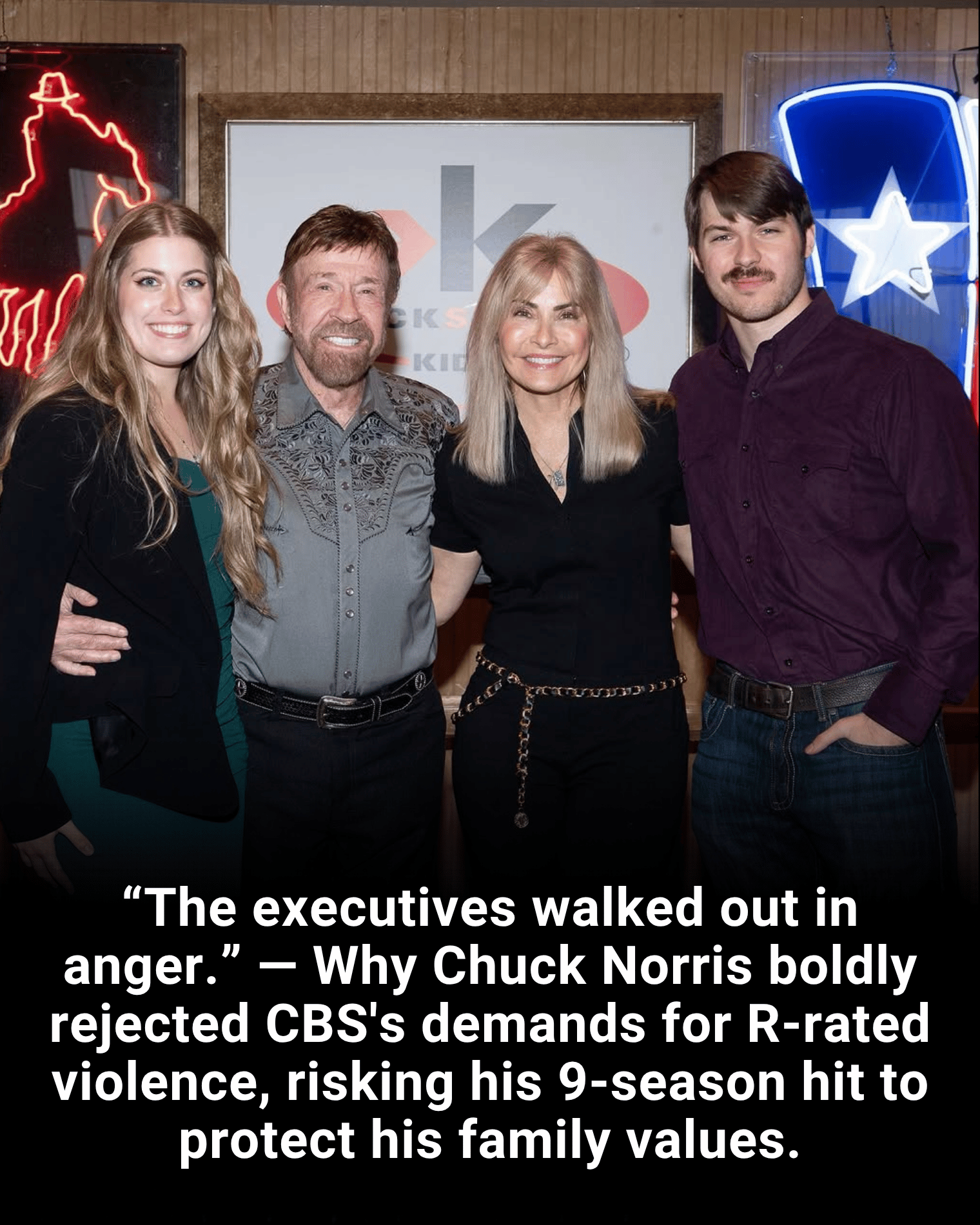 “The executives walked out in anger.” — Why Chuck Norris boldly rejected CBS’s demands for R-rated violence, risking his 9-season hit to protect his family values.