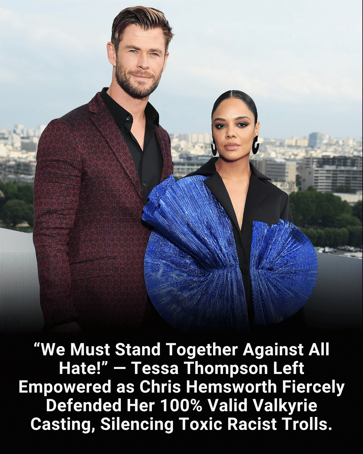 “We Must Stand Together Against All Hate!” — Tessa Thompson Left Empowered as Chris Hemsworth Fiercely Defended Her 100% Valid Valkyrie Casting, Silencing Toxic Racist Trolls.