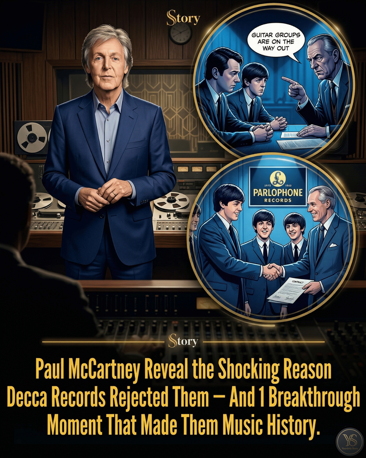 Paul McCartney Reveal the Shocking Reason Decca Records Rejected Them — And 1 Breakthrough Moment That Made Them Music History.
