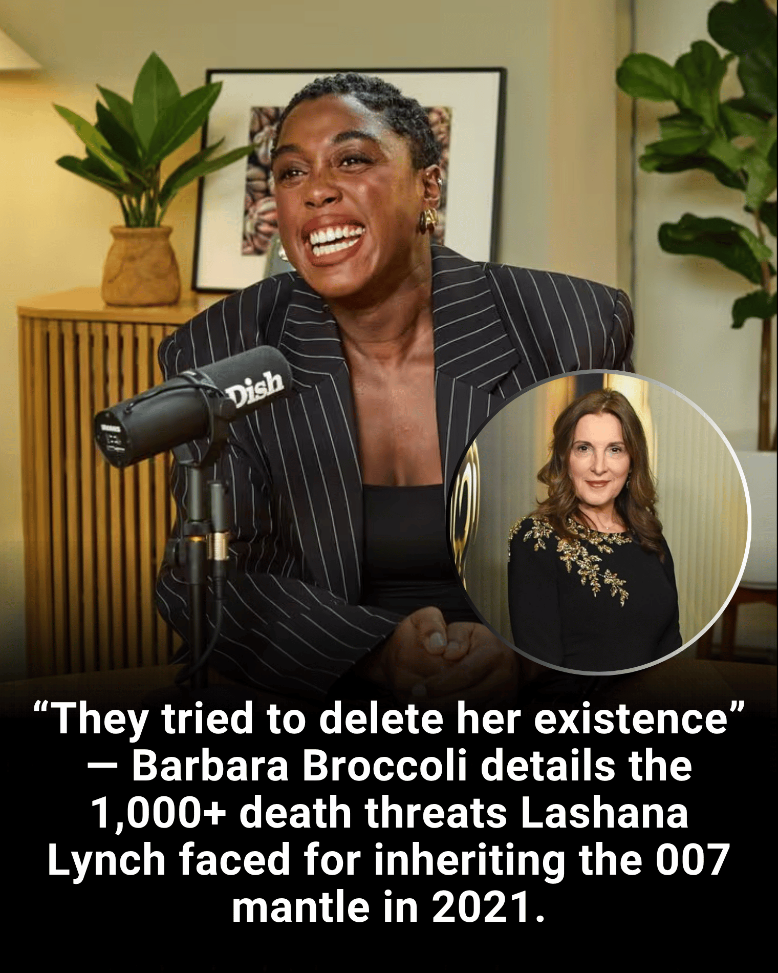“They tried to delete her existence” — Barbara Broccoli details the 1,000+ death threats Lashana Lynch faced for inheriting the 007 mantle in 2021.