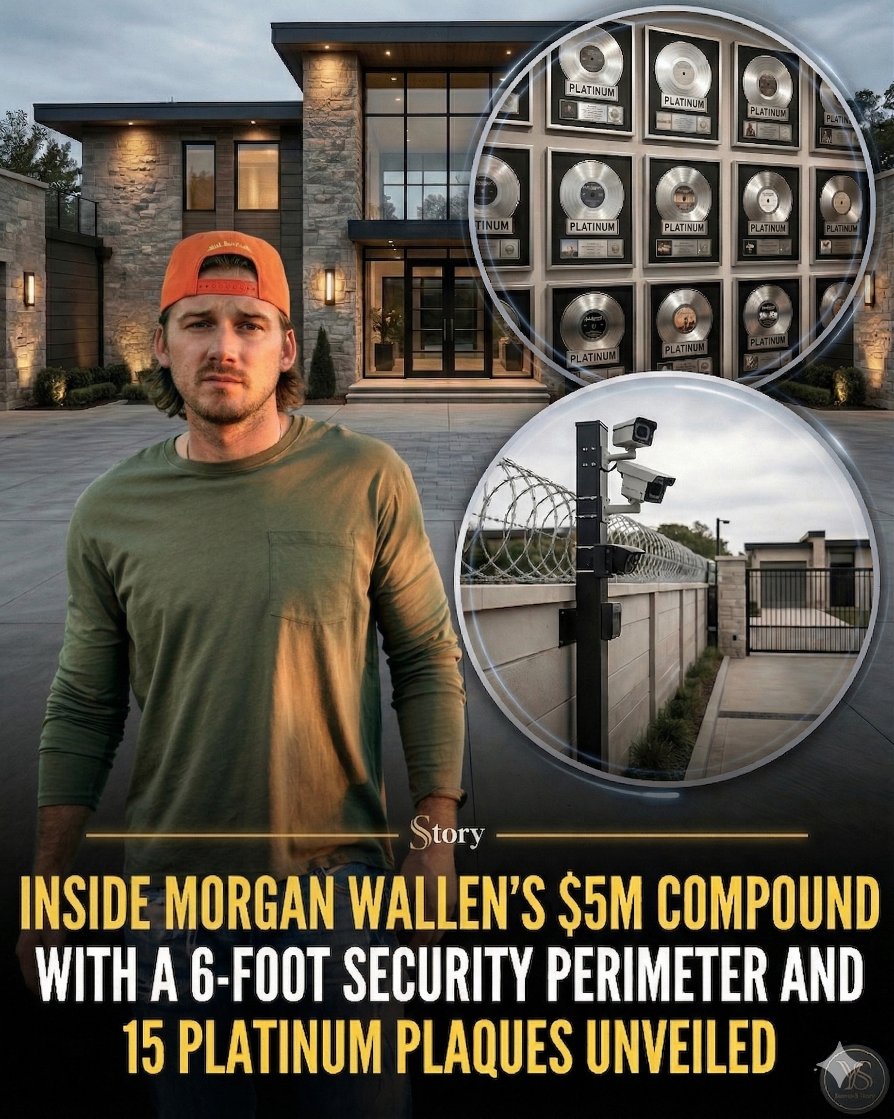Inside Morgan Wallen’s $5M Compound with a 6-Foot Security Perimeter and 15 Platinum Plaques Unveiled.