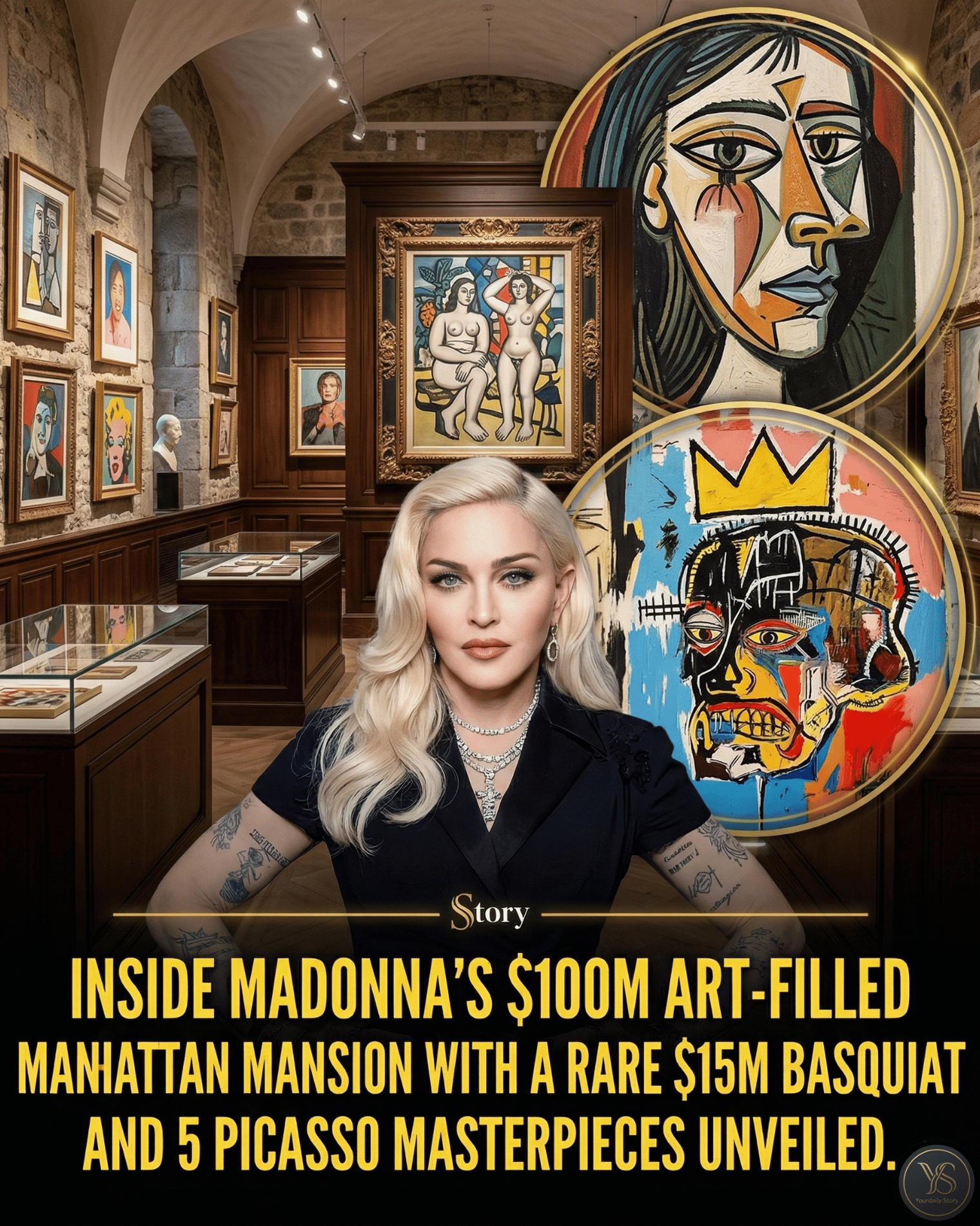 Inside Madonna’s $100M art-filled Manhattan mansion with a rare $15M Basquiat and 5 Picasso masterpieces unveiled.