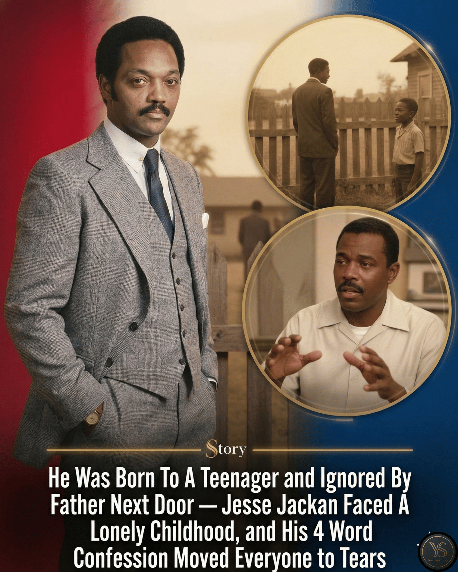 He Was Born To A Teenager and Ignored By His Father Next Door — Jesse Jackson Faced A Lonely Childhood, and His 4-Word Confession Moved Everyone to Tears.