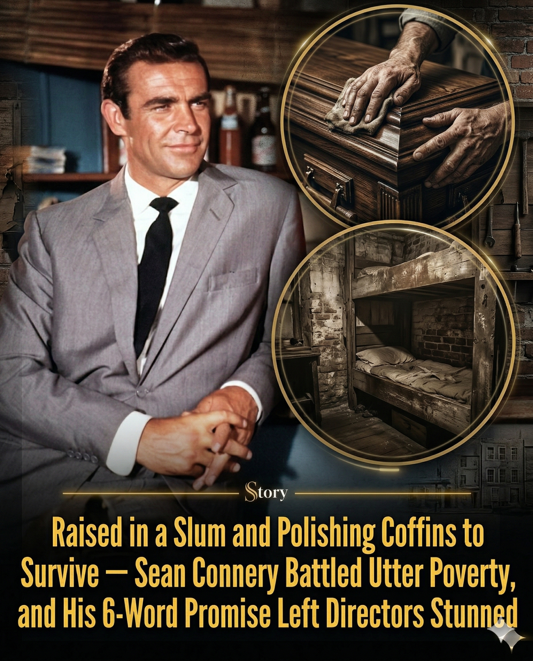 Raised in a Slum and Polishing Coffins to Survive — Sean Connery Battled Utter Poverty, and His 6-Word Promise Left Directors Stunned