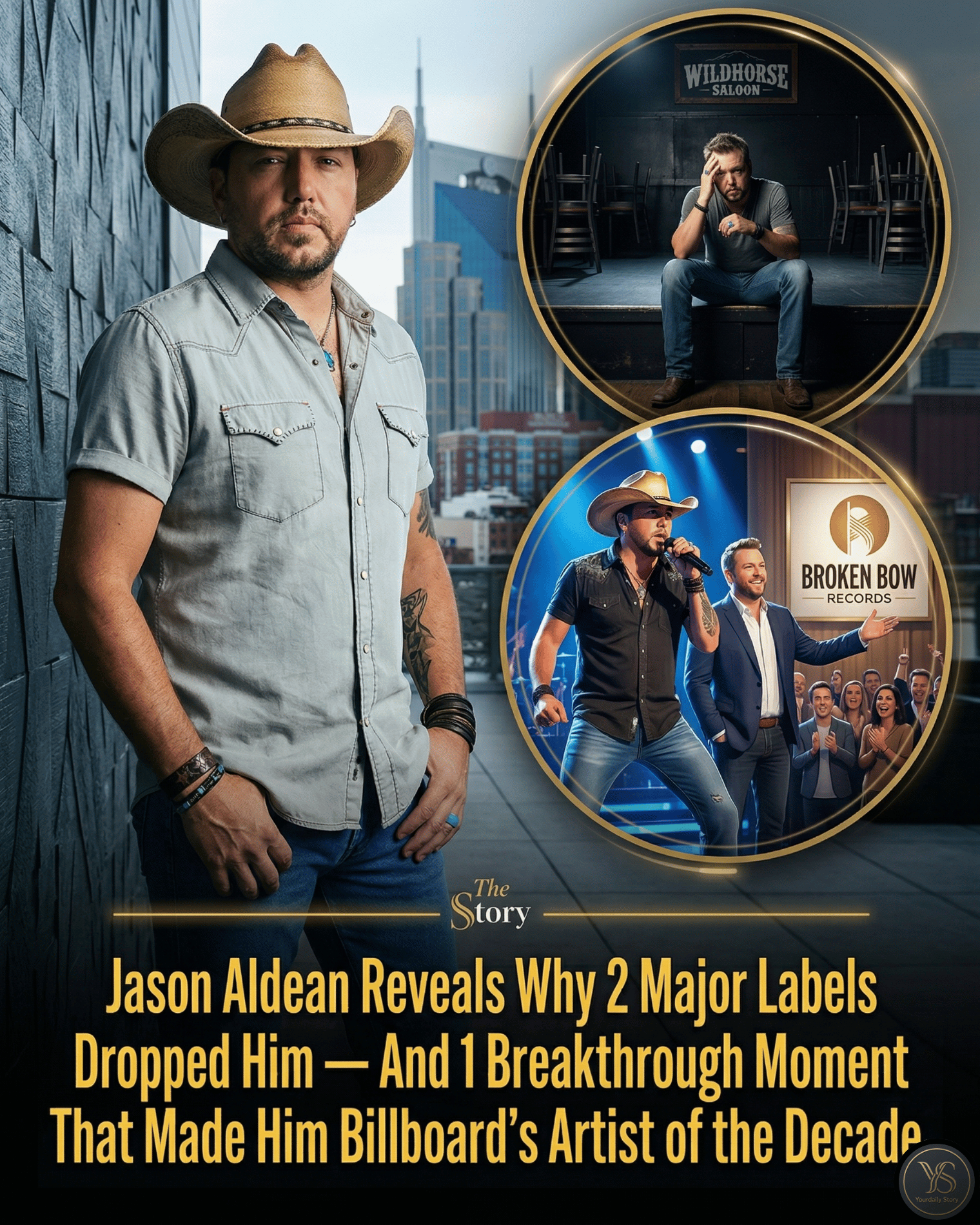 Jason Aldean Reveals Why 2 Major Labels Dropped Him — And 1 Breakthrough Moment That Made Him Billboard’s Artist of the Decade.