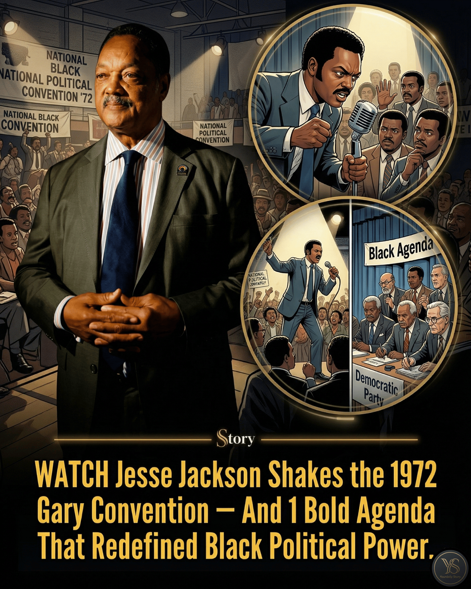 WATCH Jesse Jackson Shakes the 1972 Gary Convention — And 1 Bold Agenda That Redefined Black Political Power.