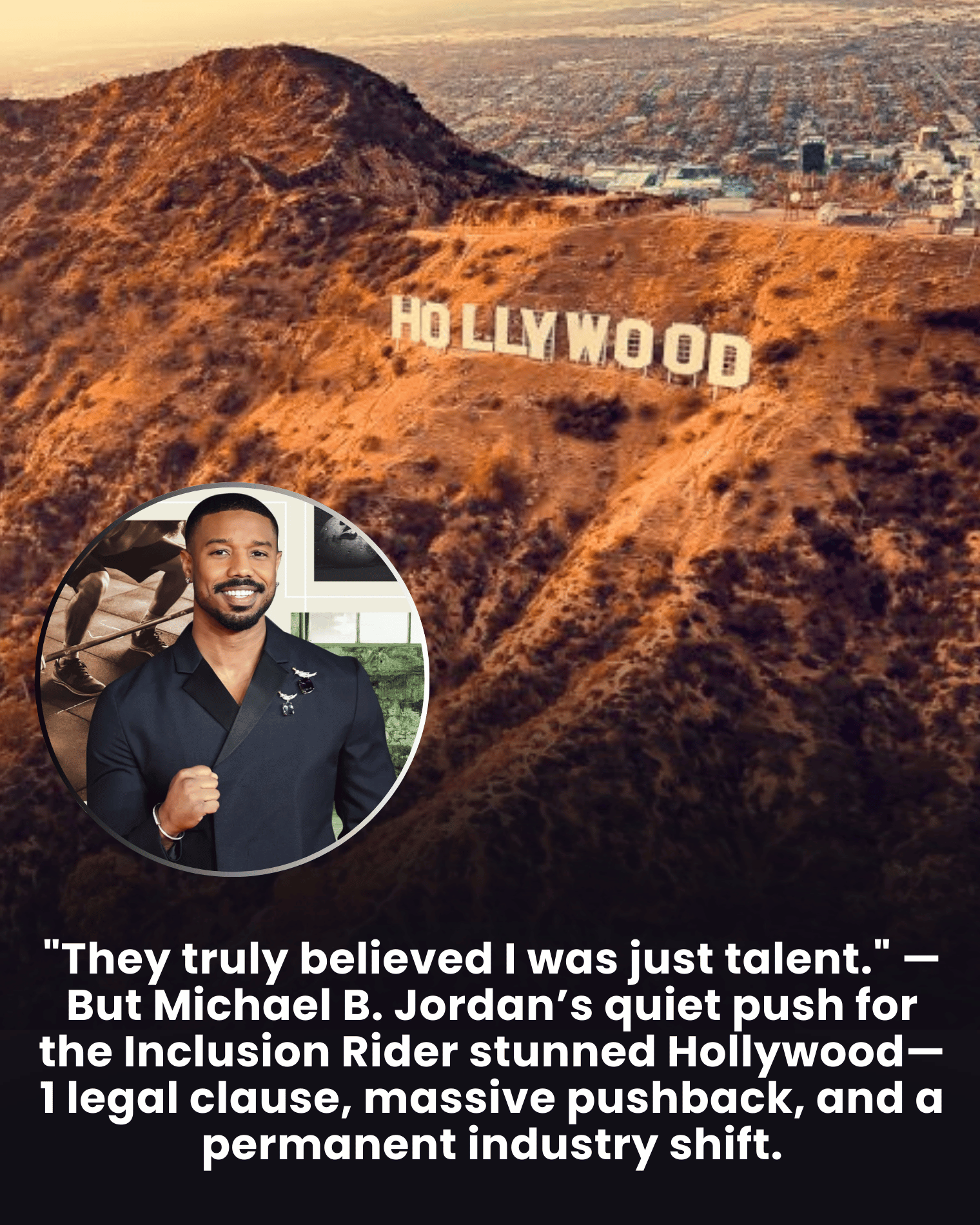 “They truly believed I was just talent.” — But Michael B. Jordan’s quiet push for the Inclusion Rider stunned Hollywood—1 legal clause, massive pushback, and a permanent industry shift.