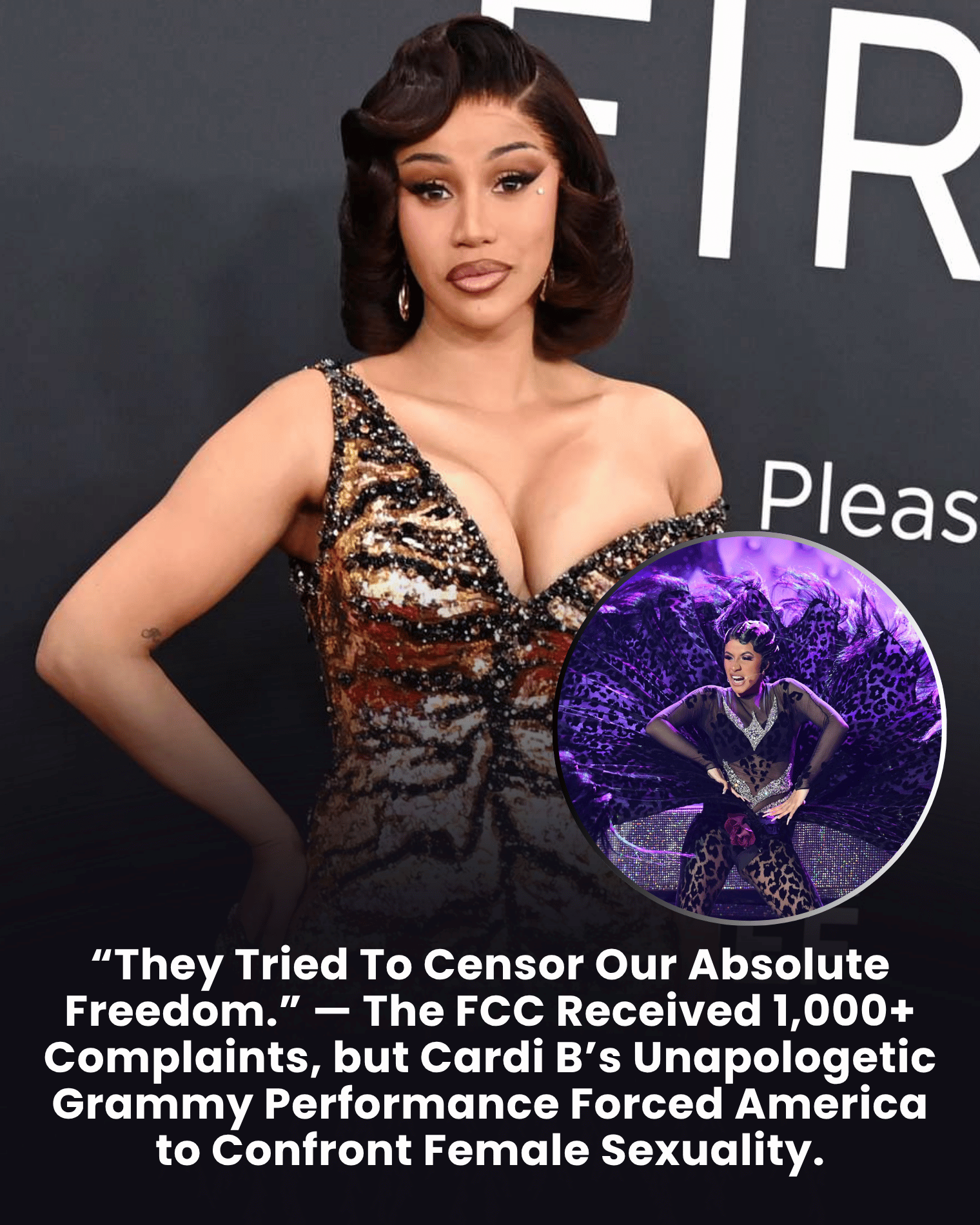 “They Tried To Censor Our Absolute Freedom.” — The FCC Received 1,000+ Complaints, but Cardi B’s Unapologetic Grammy Performance Forced America to Confront Female Sexuality.