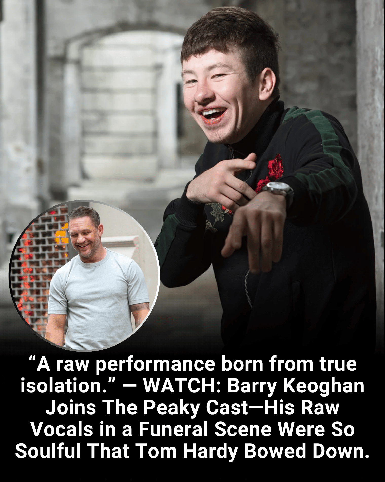 “A raw performance born from true isolation.” — WATCH: Barry Keoghan Joins The Peaky Cast—His Raw Vocals in a Funeral Scene Were So Soulful That Tom Hardy Bowed Down.