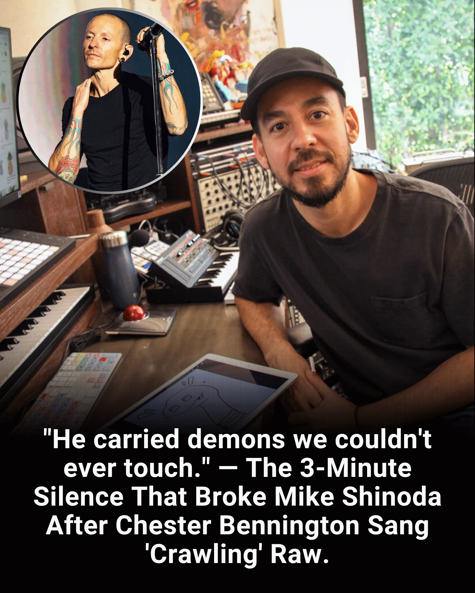 “He carried demons we couldn’t ever touch.” — The 3-Minute Silence That Broke Mike Shinoda After Chester Bennington Sang ‘Crawling’ Raw.