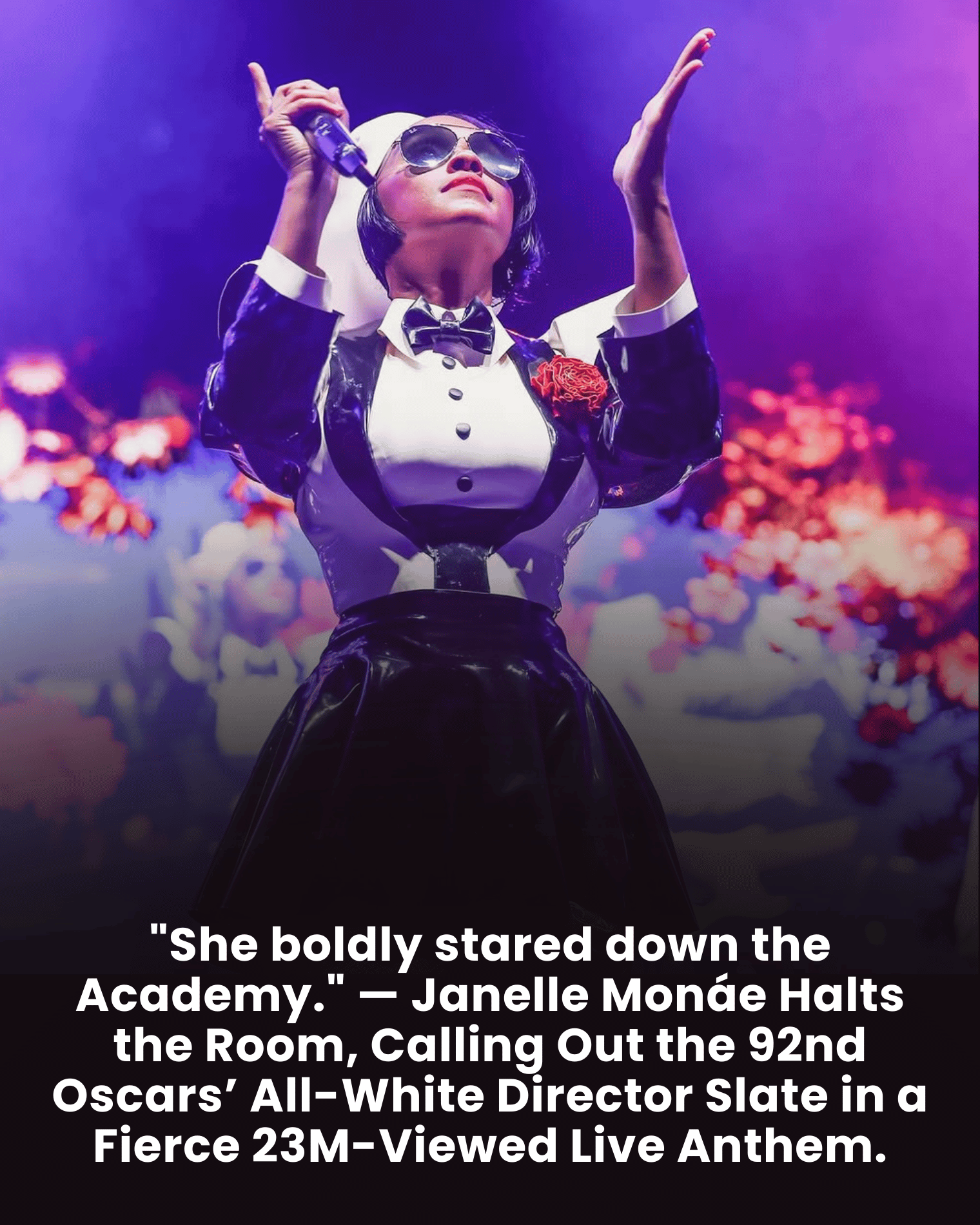 “She boldly stared down the Academy.” — Janelle Monáe Halts the Room, Calling Out the 92nd Oscars’ All-White Director Slate in a Fierce 23M-Viewed Live Anthem.