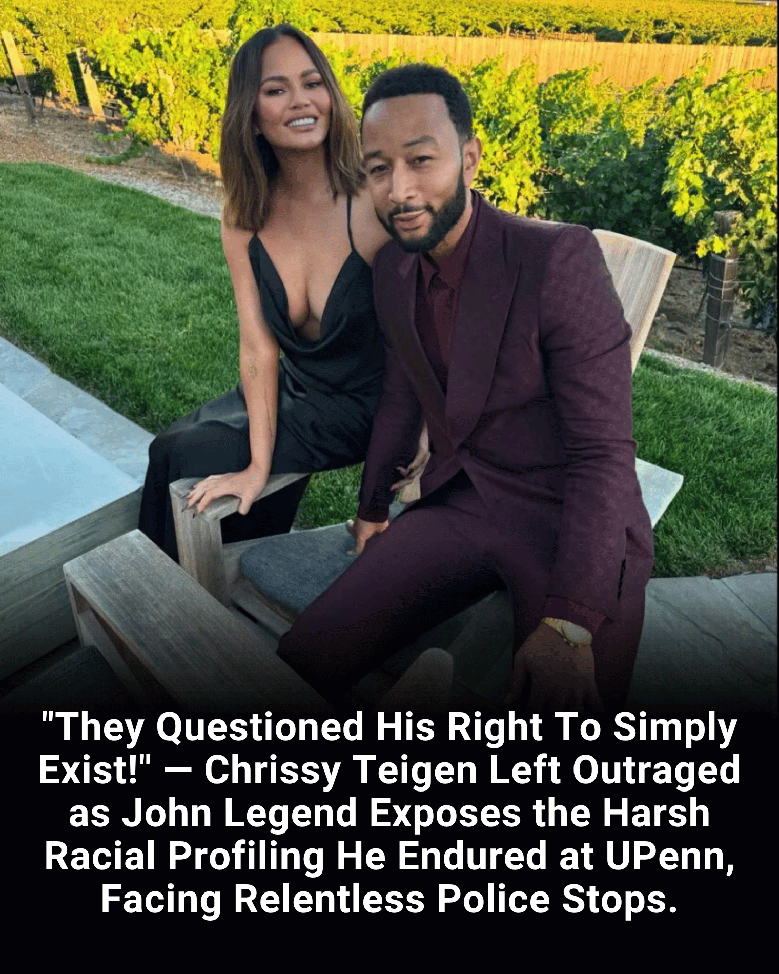 “They Questioned His Right To Simply Exist!” — Chrissy Teigen Left Outraged as John Legend Exposes the Harsh Racial Profiling He Endured at UPenn, Facing Relentless Police Stops.