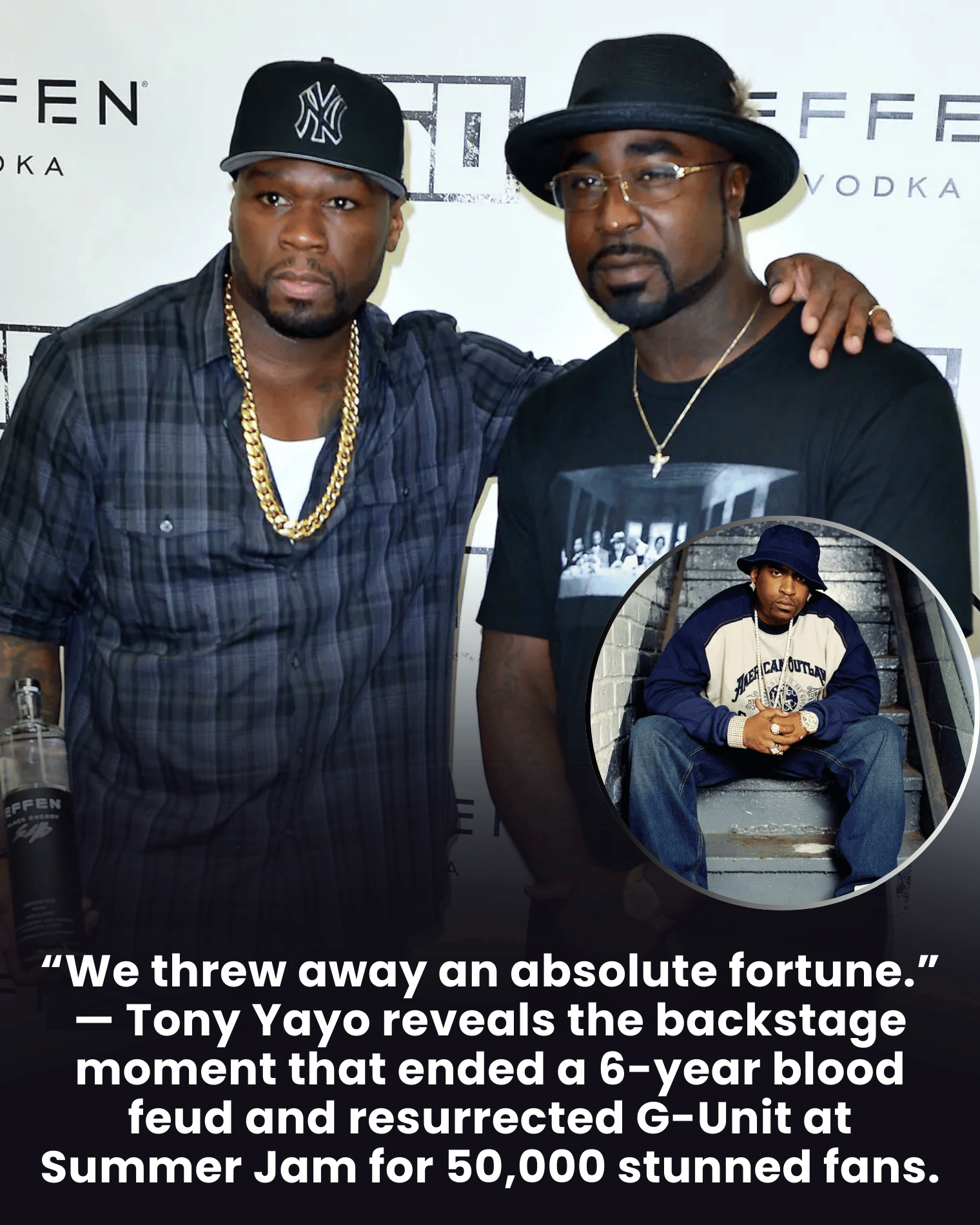 “We threw away an absolute fortune.” — Tony Yayo reveals the backstage moment that ended a 6-year blood feud and resurrected G-Unit at Summer Jam for 50,000 stunned fans.