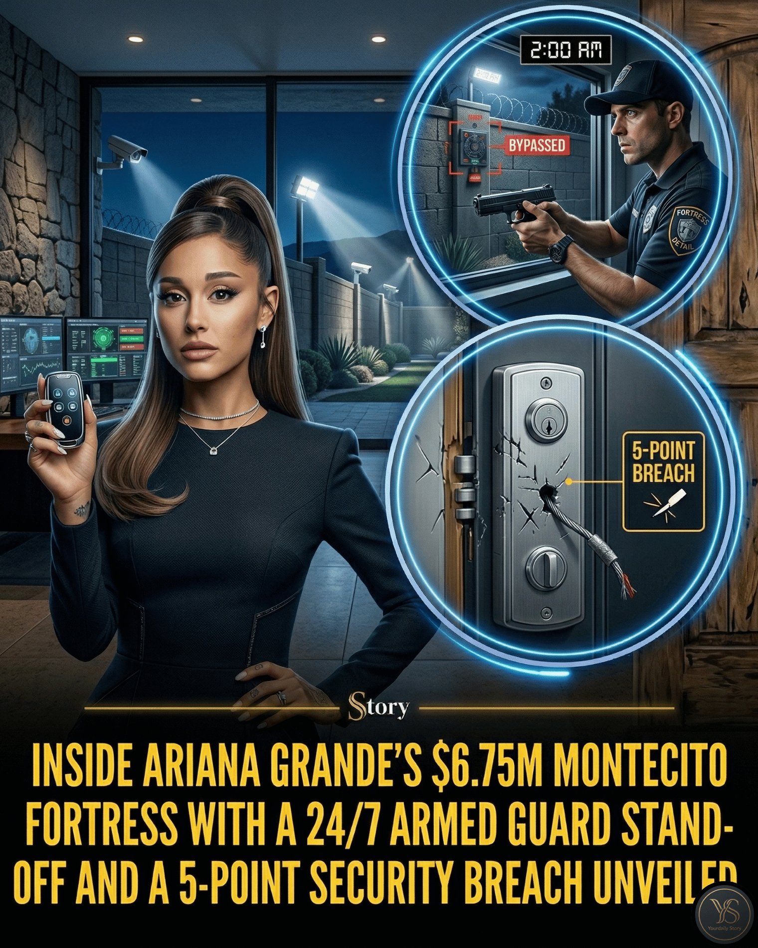 Inside Ariana Grande’s $6.75M Montecito Fortress with a 24/7 Armed Guard Stand-Off and a 5-Point Security Breach Unveiled.