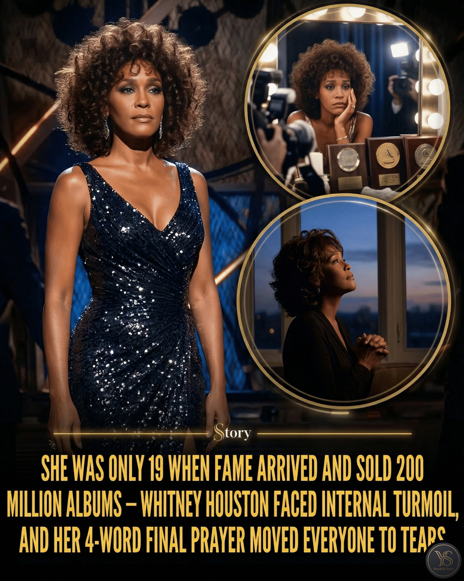 She Was Only 19 When Fame Arrived and Sold 200 Million Albums — Whitney Houston Faced Internal Turmoil, and Her 4-Word Final Prayer Moved Everyone to Tears