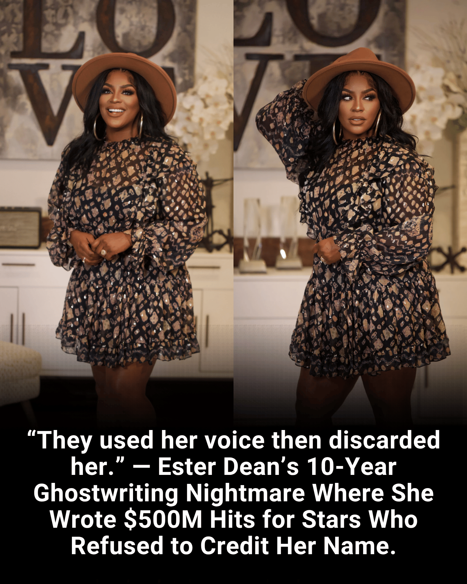 “They used her voice then discarded her.” — Ester Dean’s 10-Year Ghostwriting Nightmare Where She Wrote $500M Hits for Stars Who Refused to Credit Her Name.