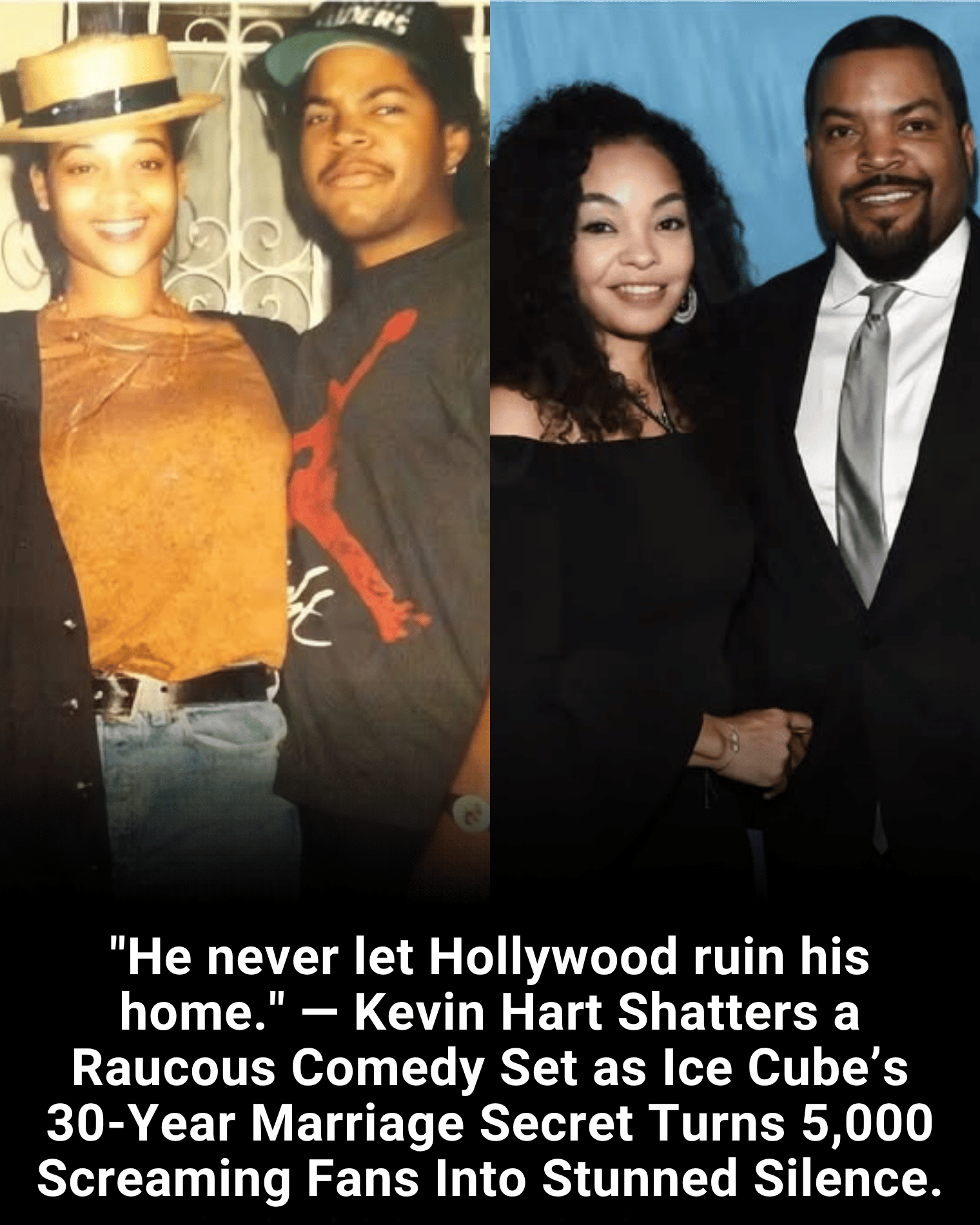 “He never let Hollywood ruin his home.” — Kevin Hart Shatters a Raucous Comedy Set as Ice Cube’s 30-Year Marriage Secret Turns 5,000 Screaming Fans Into Stunned Silence.