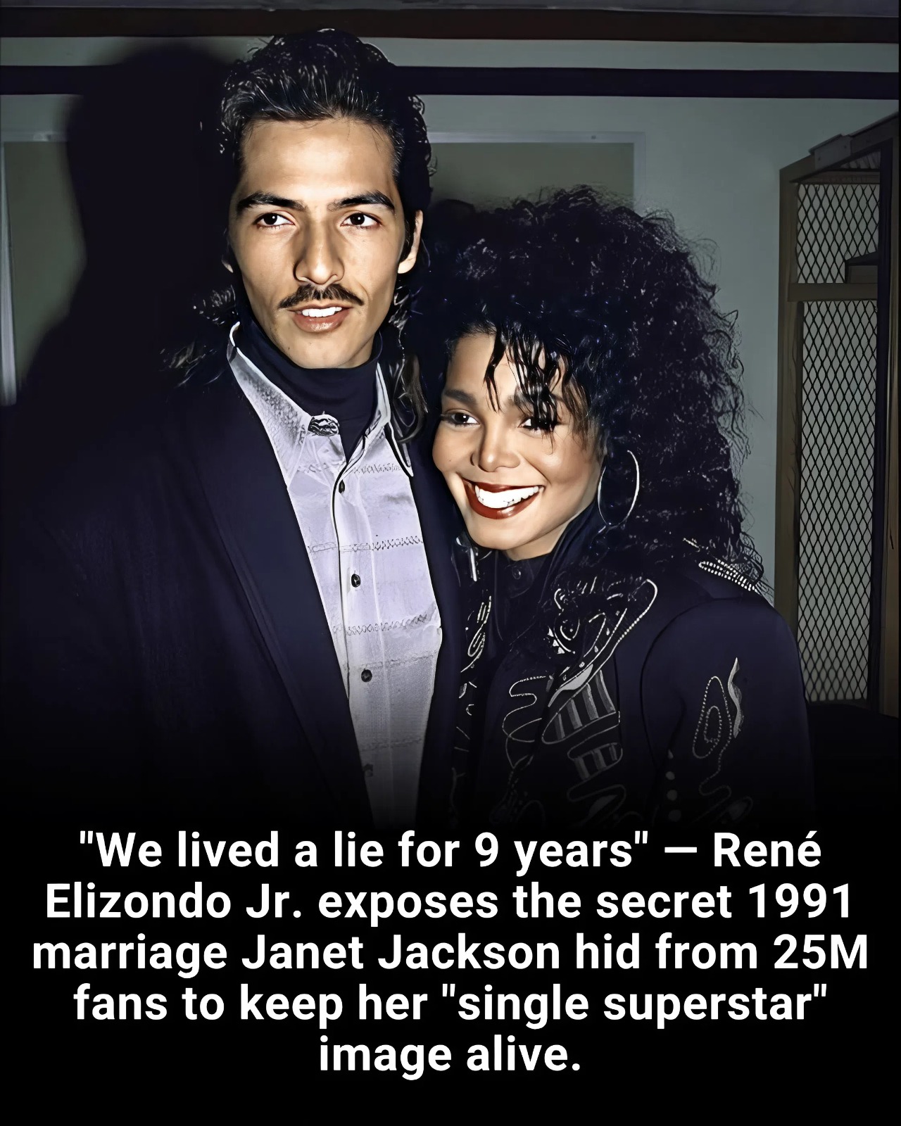 “We lived a lie for 9 years” — René Elizondo Jr. exposes the secret 1991 marriage Janet Jackson hid from 25M fans to keep her “single superstar” image alive.