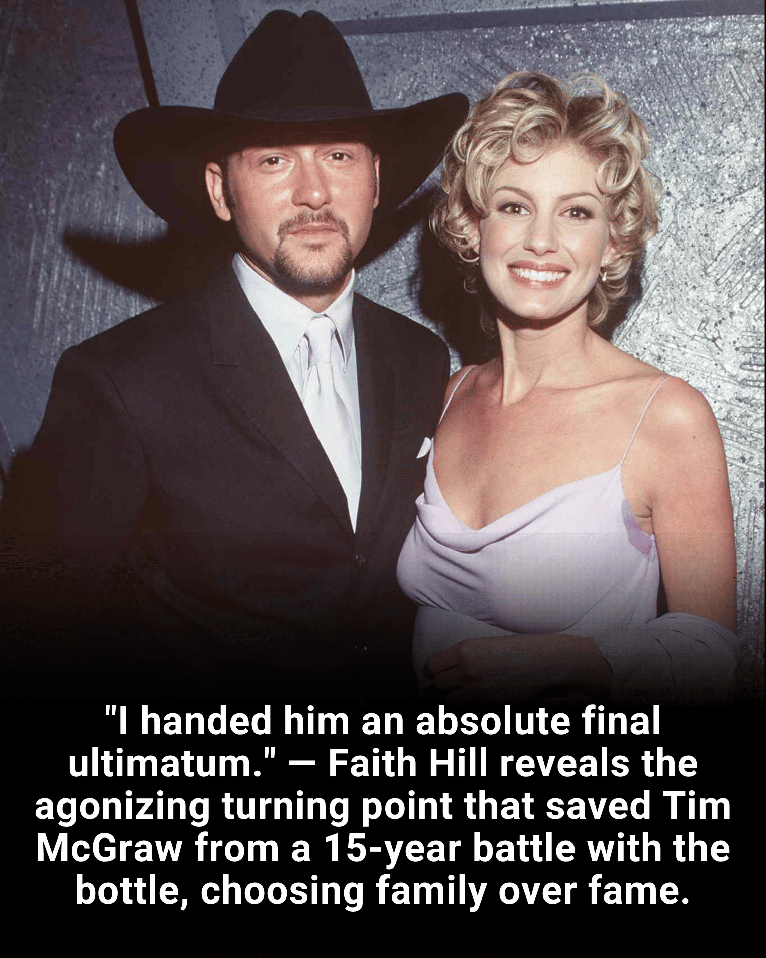 “I handed him an absolute final ultimatum.” — Faith Hill reveals the agonizing turning point that saved Tim McGraw from a 15-year battle with the bottle, choosing family over fame.