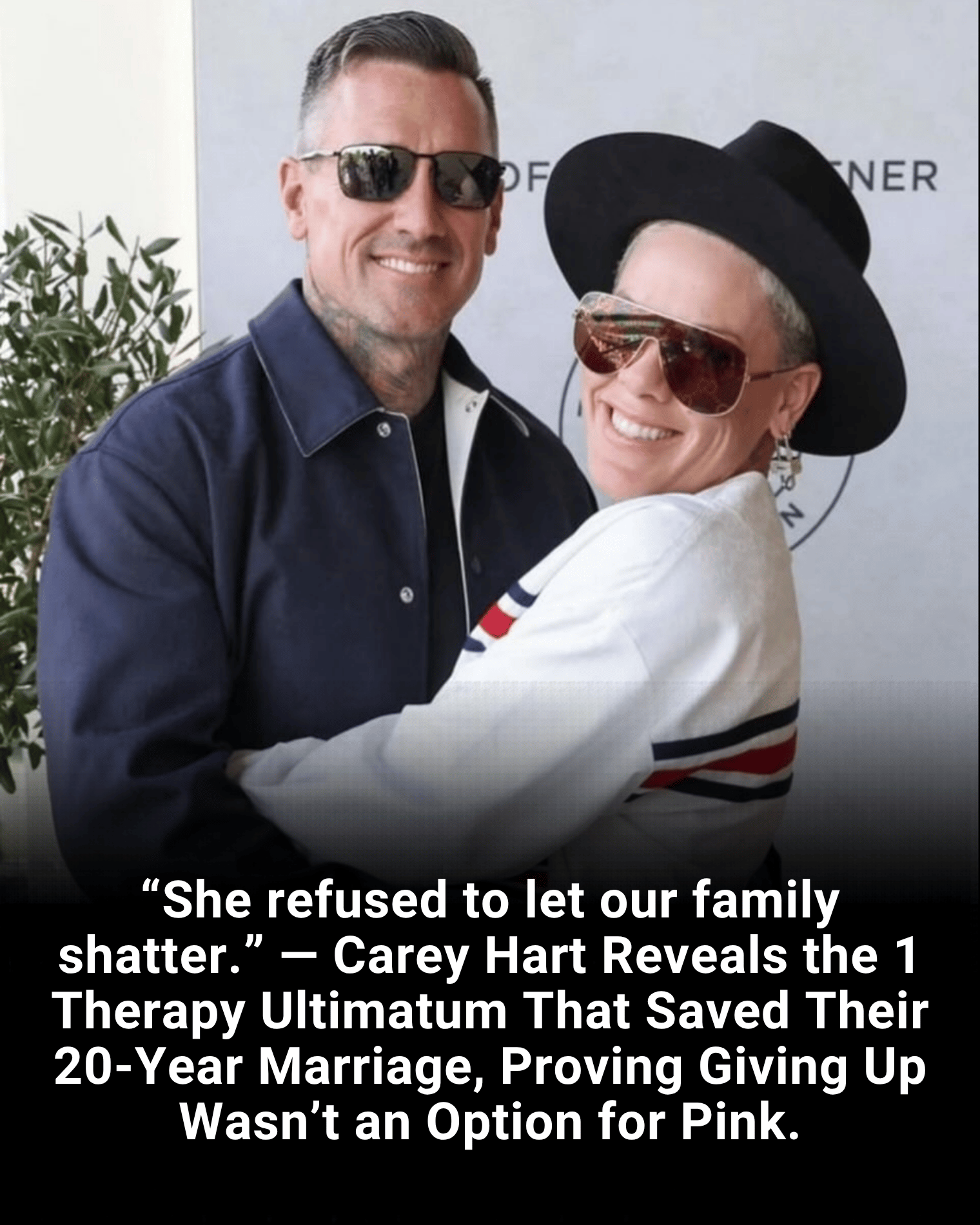 “She refused to let our family shatter.” — Carey Hart Reveals the 1 Therapy Ultimatum That Saved Their 20-Year Marriage, Proving Giving Up Wasn’t an Option for Pink.