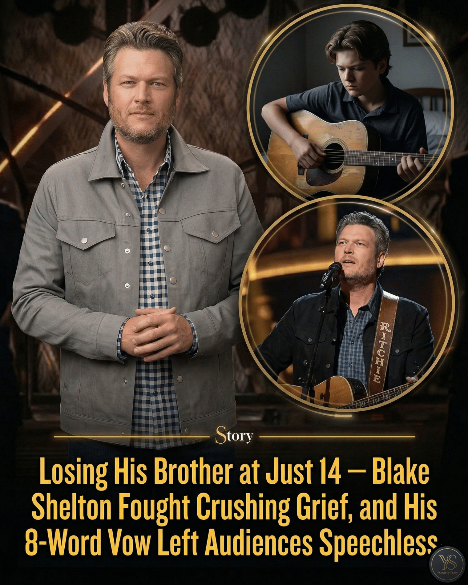 Losing His Brother at Just 14 — Blake Shelton Fought Crushing Grief, and His 8-Word Vow Left Audiences Speechless.