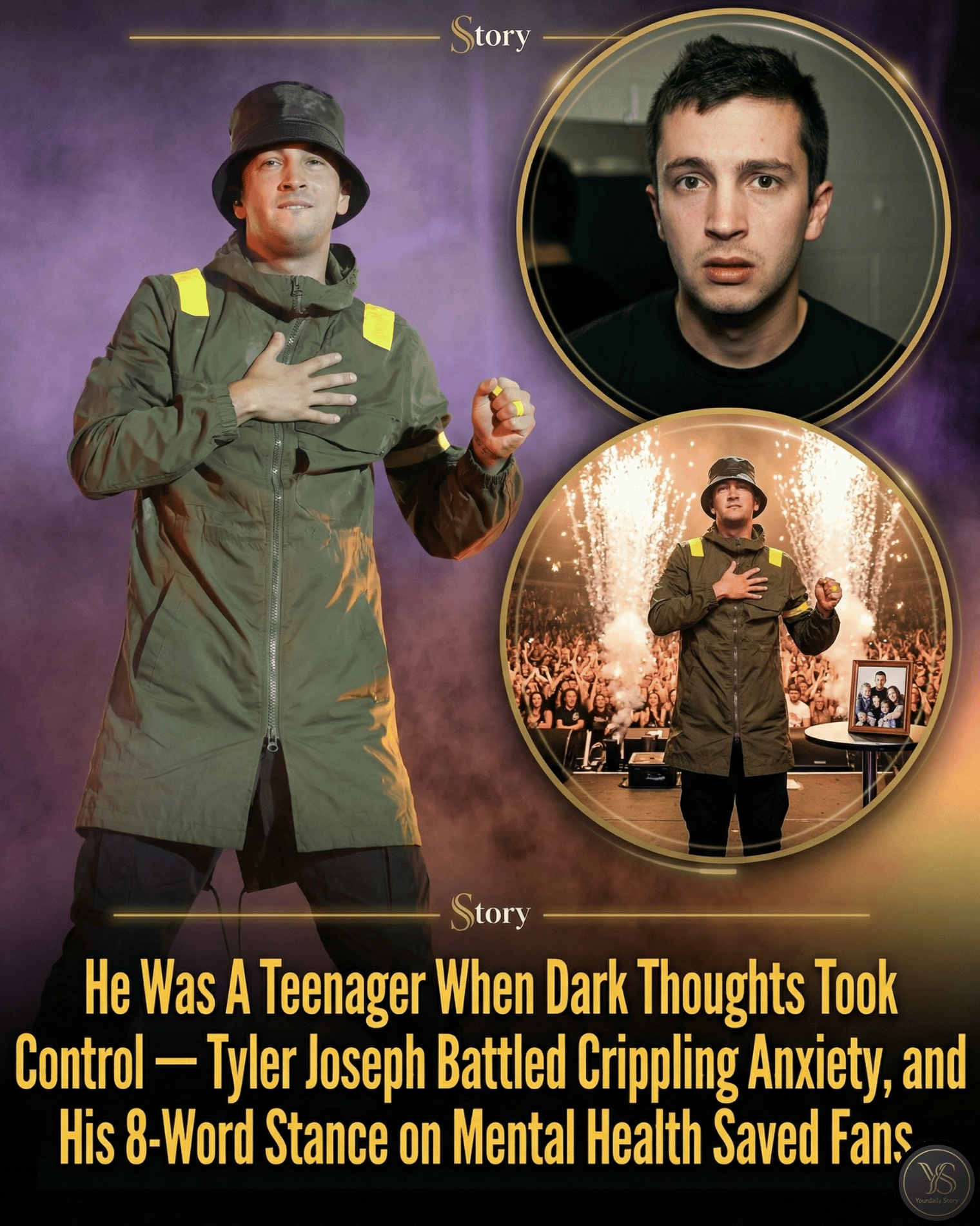 He Was A Teenager When Dark Thoughts Took Control — Tyler Joseph Battled Crippling Anxiety, and His 8-Word Stance on Mental Health Saved Fans.