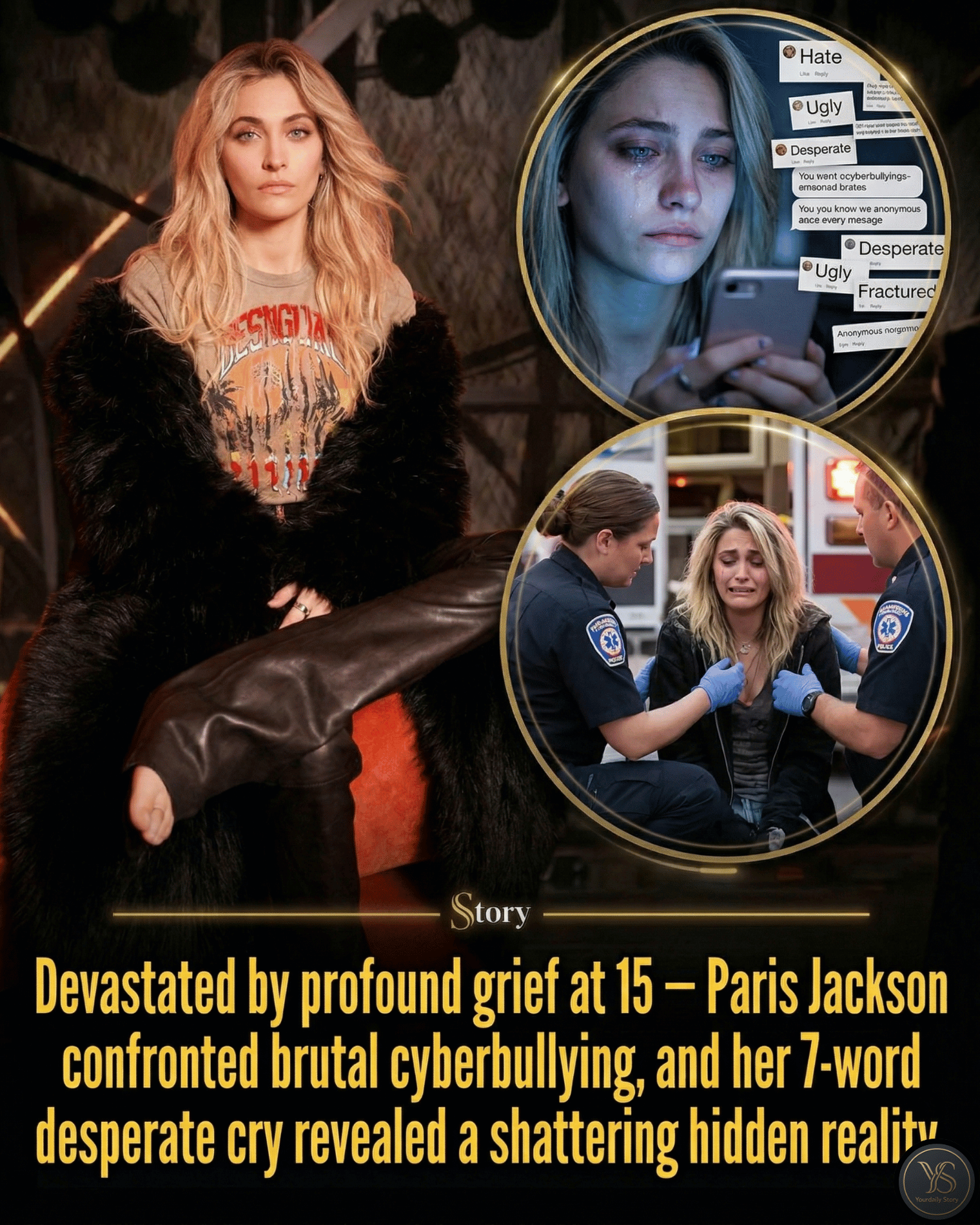 Devastated by profound grief at 15 — Paris Jackson confronted brutal cyberbullying, and her 7-word desperate cry revealed a shattering hidden reality.