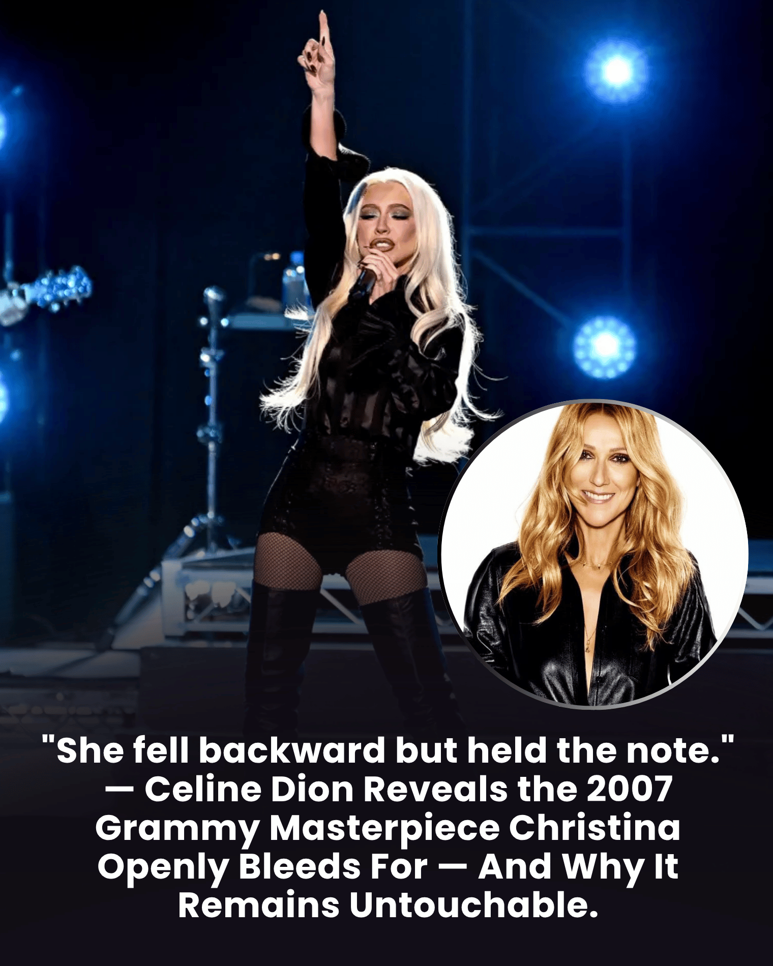 “She fell backward but held the note.” — Celine Dion Reveals the 2007 Grammy Masterpiece Christina Openly Bleeds For — And Why It Remains Untouchable.