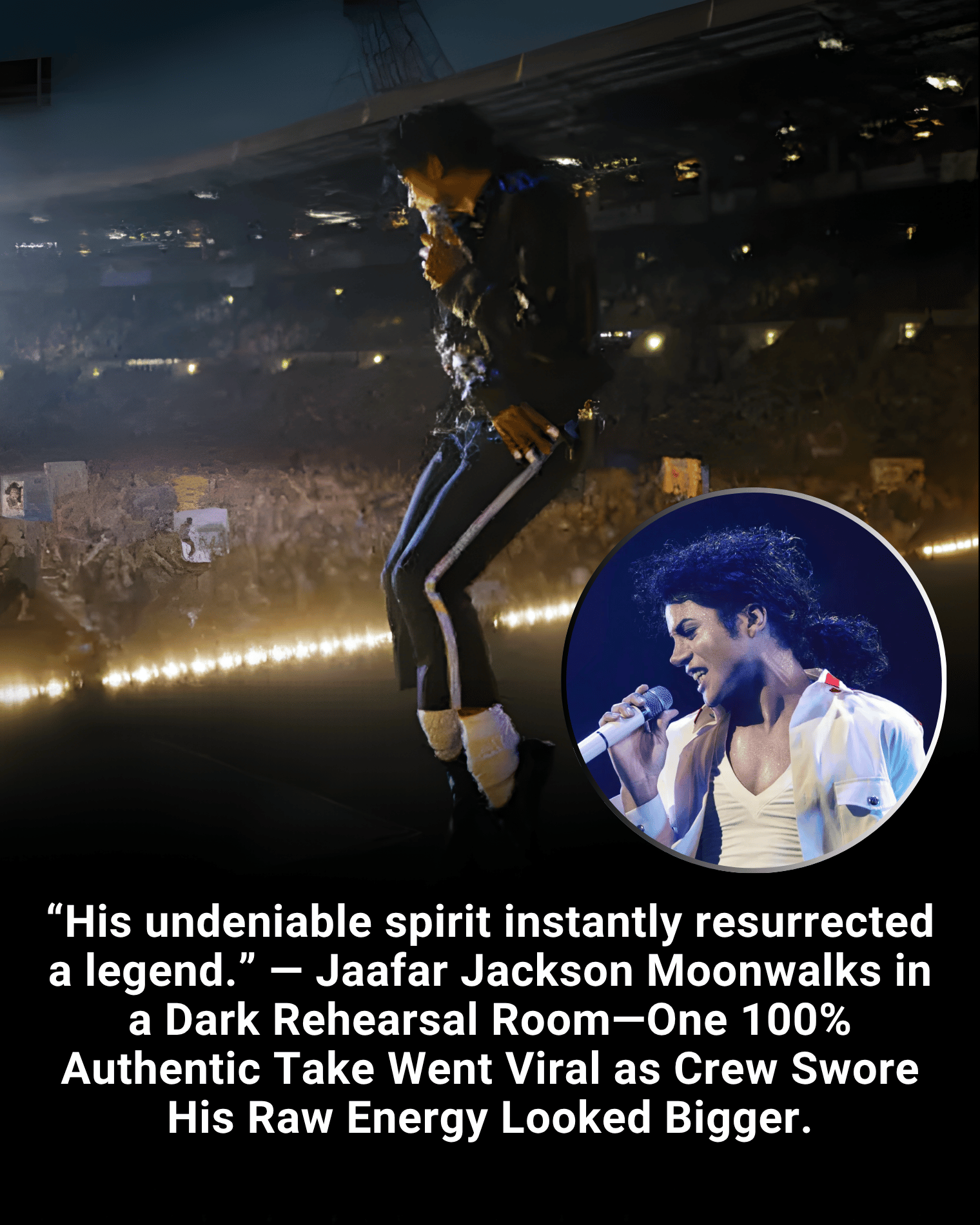 “His undeniable spirit instantly resurrected a legend.” — Jaafar Jackson Moonwalks in a Dark Rehearsal Room—One 100% Authentic Take Went Viral as Crew Swore His Raw Energy Looked Bigger.