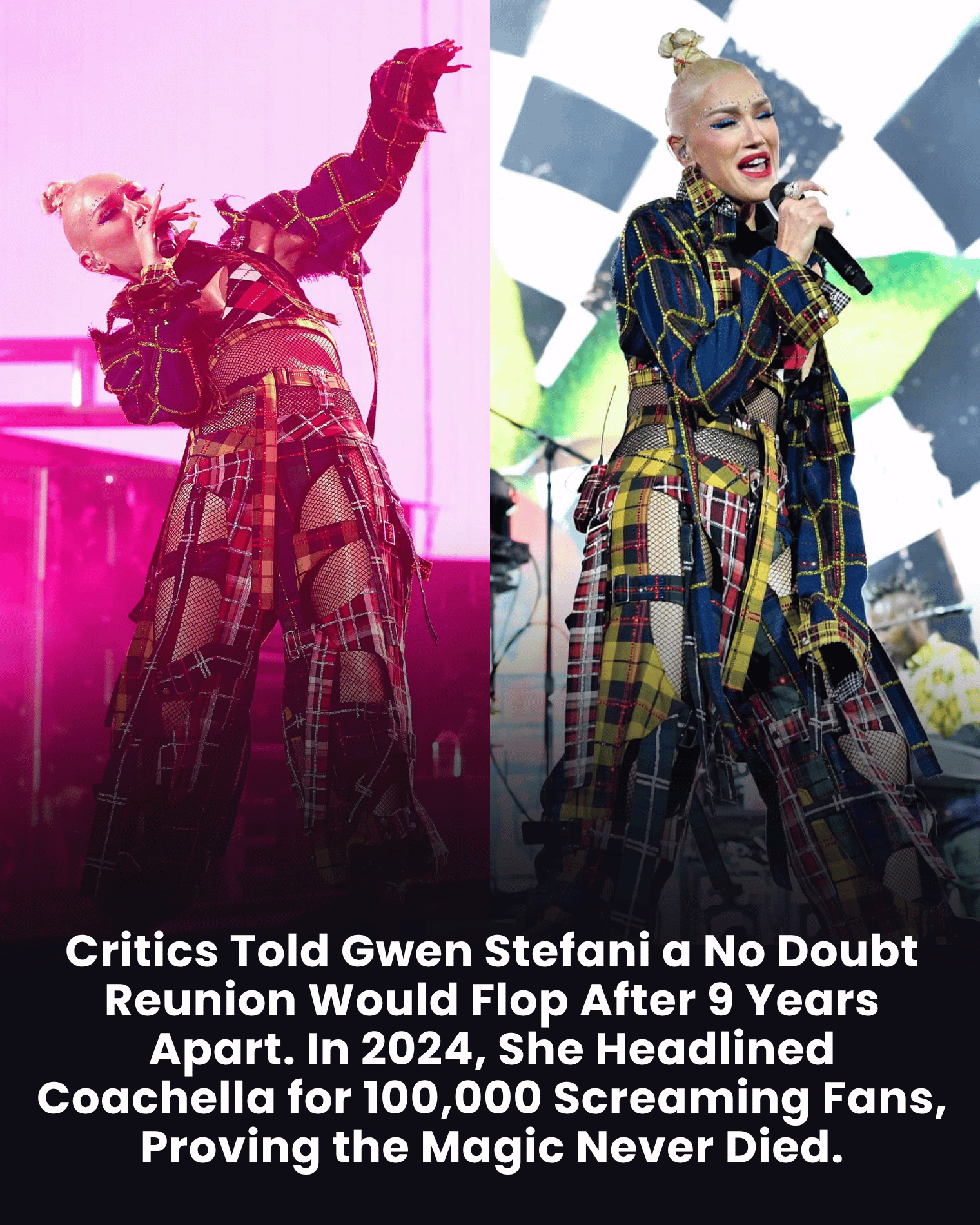 Critics Told Gwen Stefani a No Doubt Reunion Would Flop After 9 Years Apart. In 2024, She Headlined Coachella for 100,000 Screaming Fans, Proving the Magic Never Died.