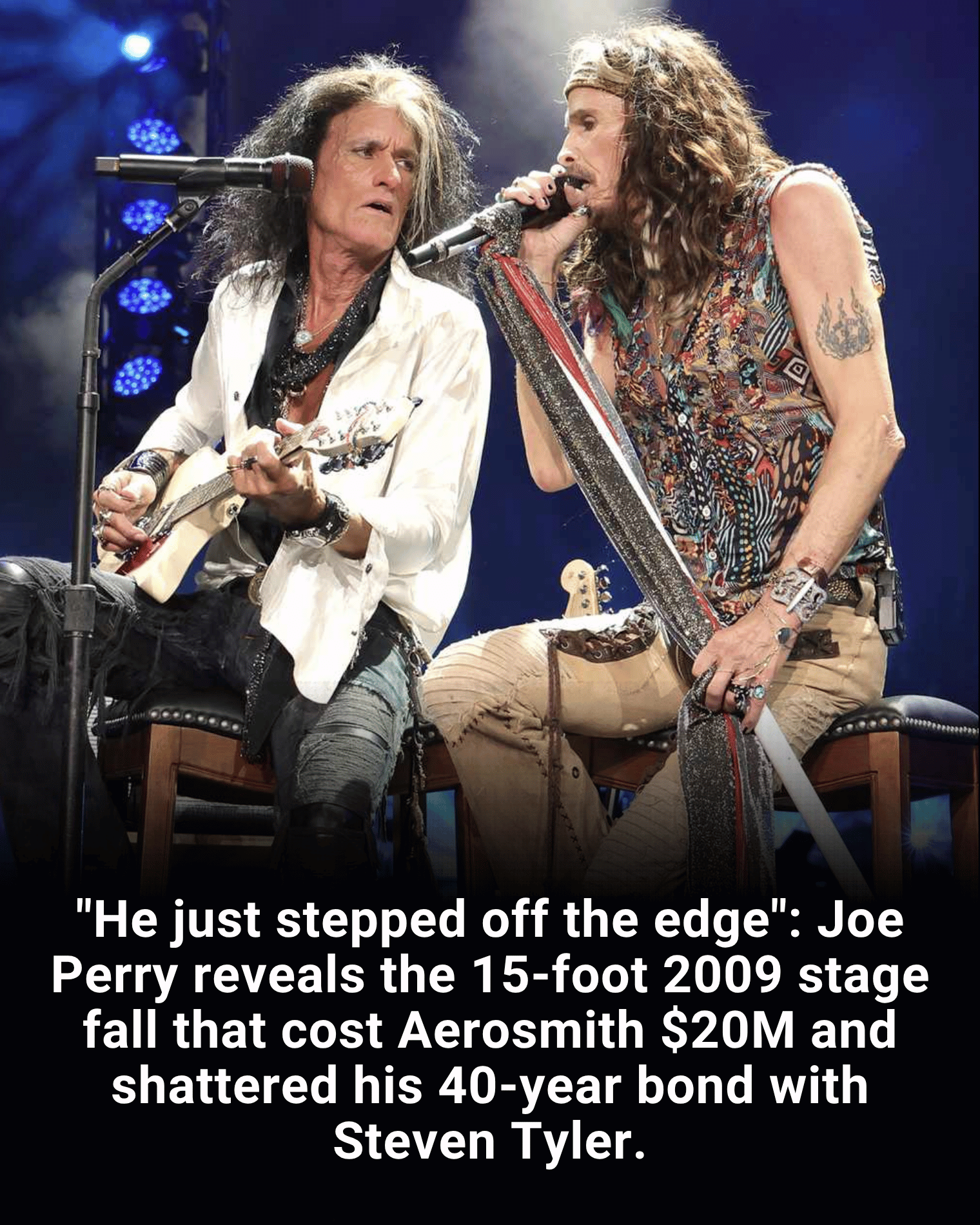 “He just stepped off the edge”: Joe Perry reveals the 15-foot 2009 stage fall that cost Aerosmith $20M and shattered his 40-year bond with Steven Tyler.