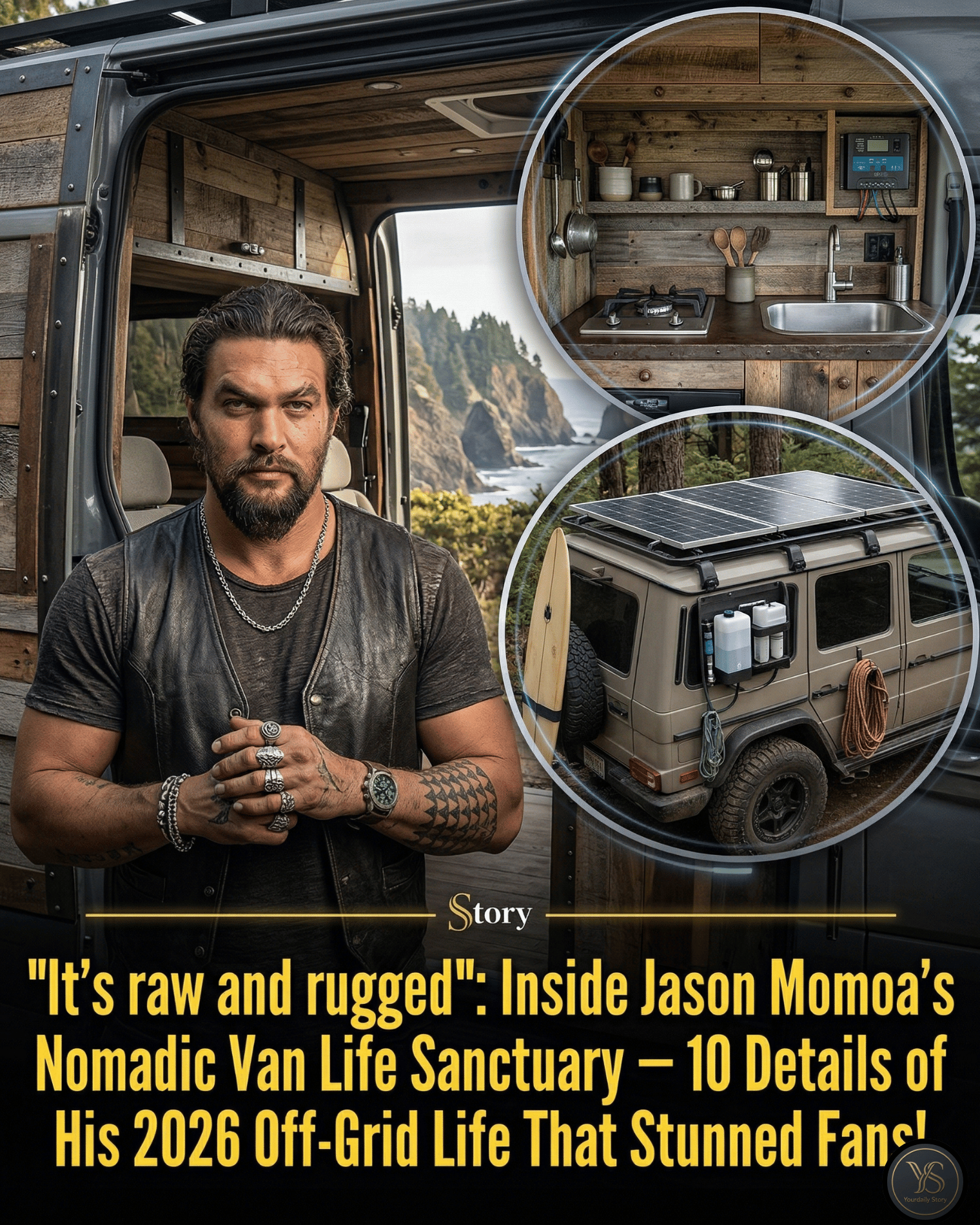 “It’s raw and rugged”: Inside Jason Momoa’s Nomadic Van Life Sanctuary — 10 Details of His 2026 Off-Grid Life That Stunned Fans!