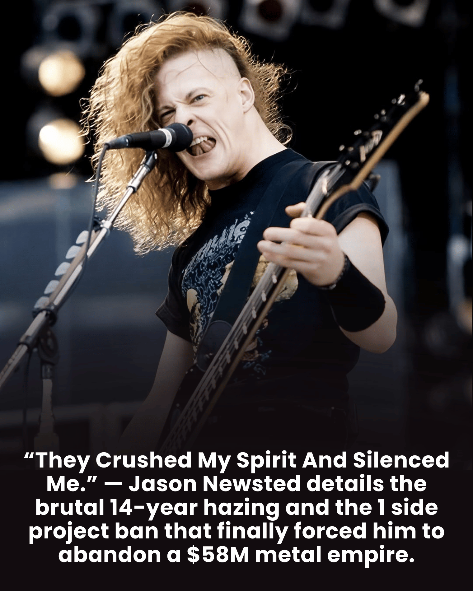 “They Crushed My Spirit And Silenced Me.” — Jason Newsted details the brutal 14-year hazing and the 1 side project ban that finally forced him to abandon a $58M metal empire.