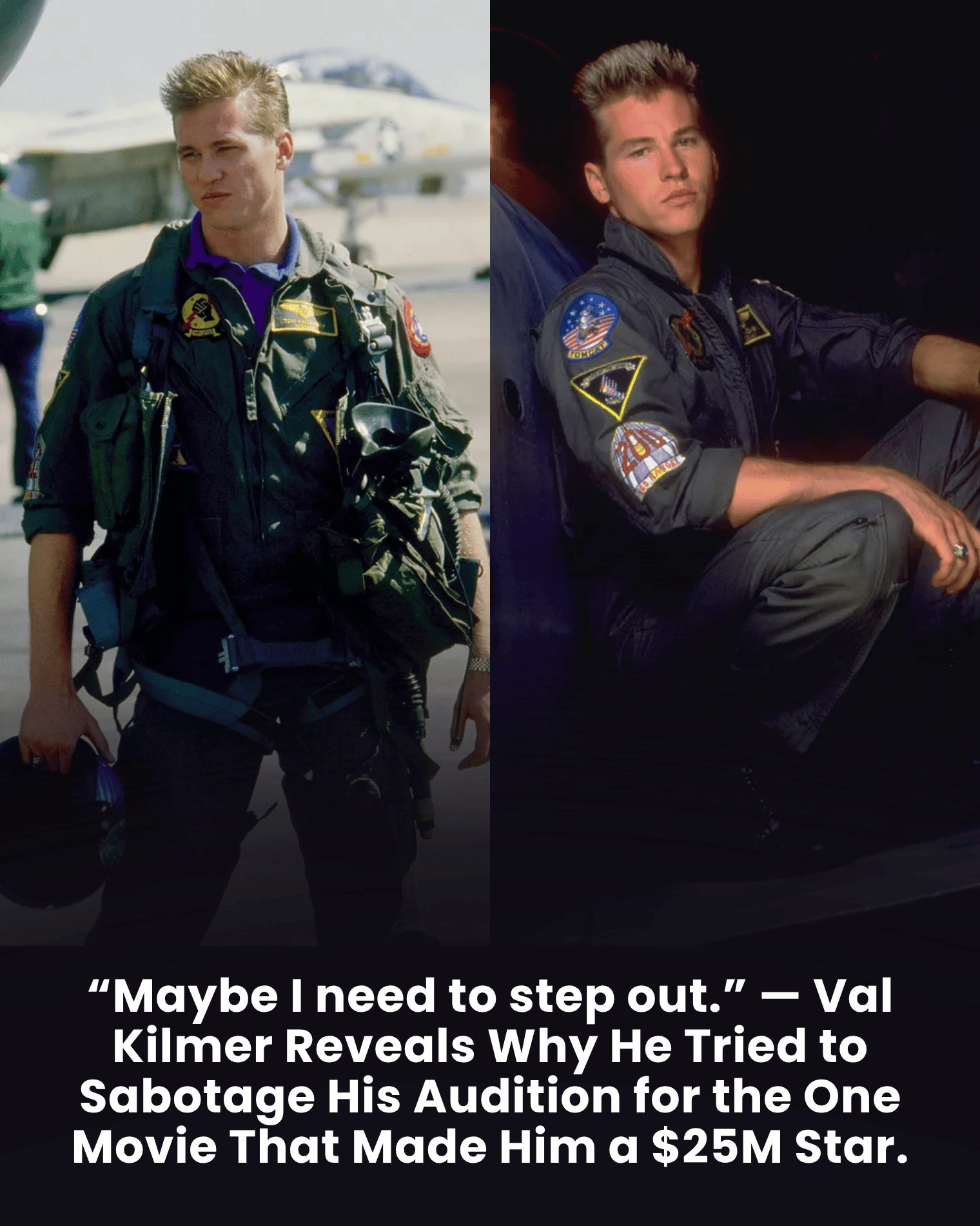 “Maybe I need to step out.” — Val Kilmer Reveals Why He Tried to Sabotage His Audition for the One Movie That Made Him a $25M Star.