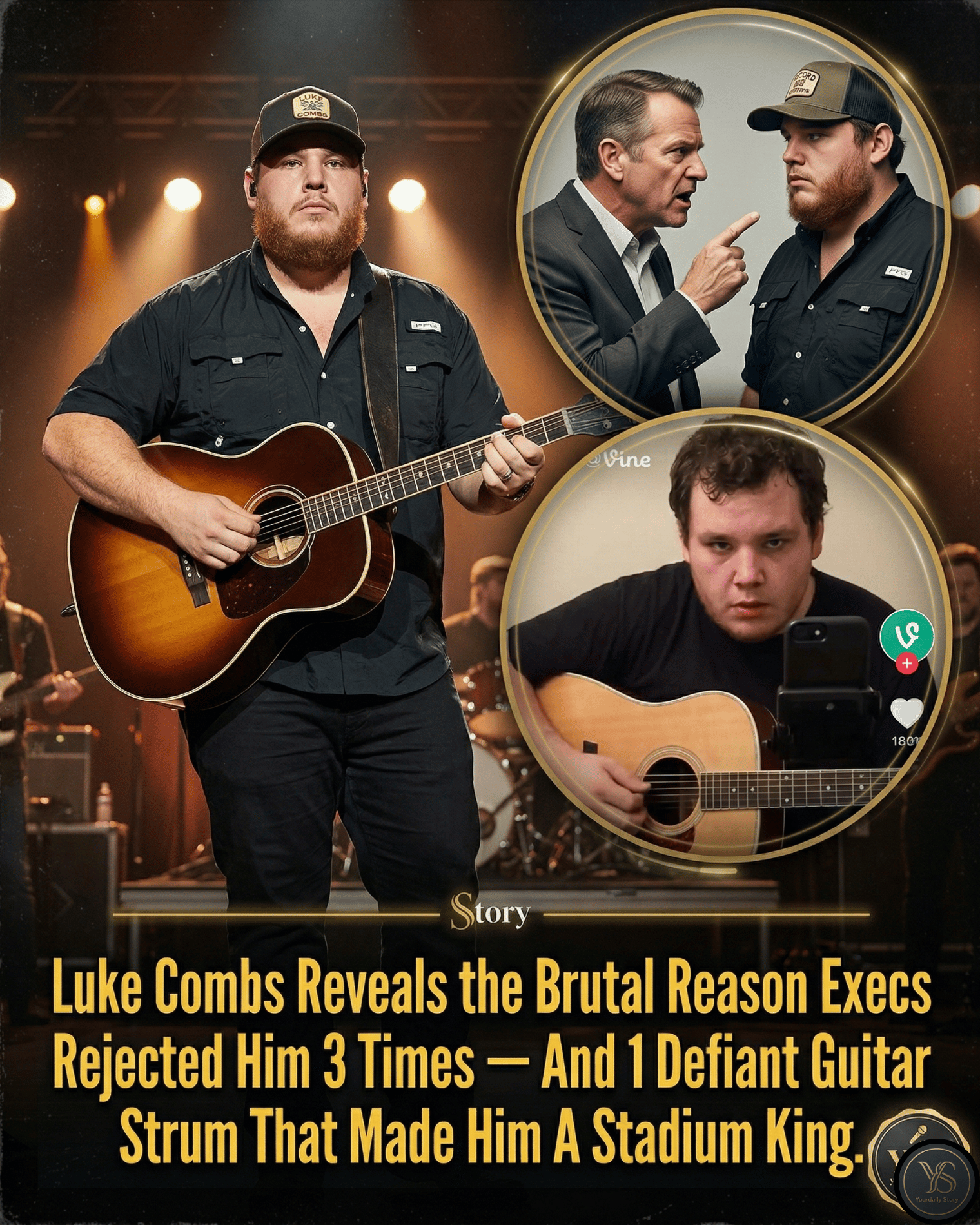 Luke Combs Reveals the Brutal Reason Execs Rejected Him 3 Times — And 1 Defiant Guitar Strum That Made Him A Stadium King.