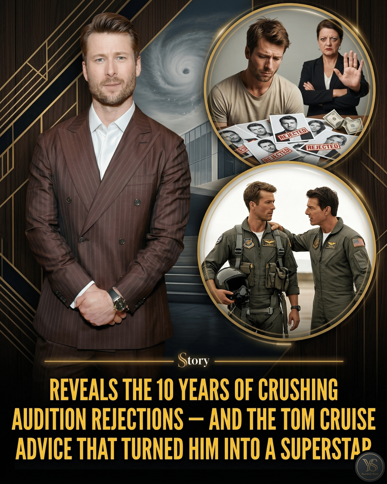 Glen Powell Reveals The 10 Years Of Crushing Audition Rejections — And The Tom Cruise Advice That Turned Him Into A Superstar.