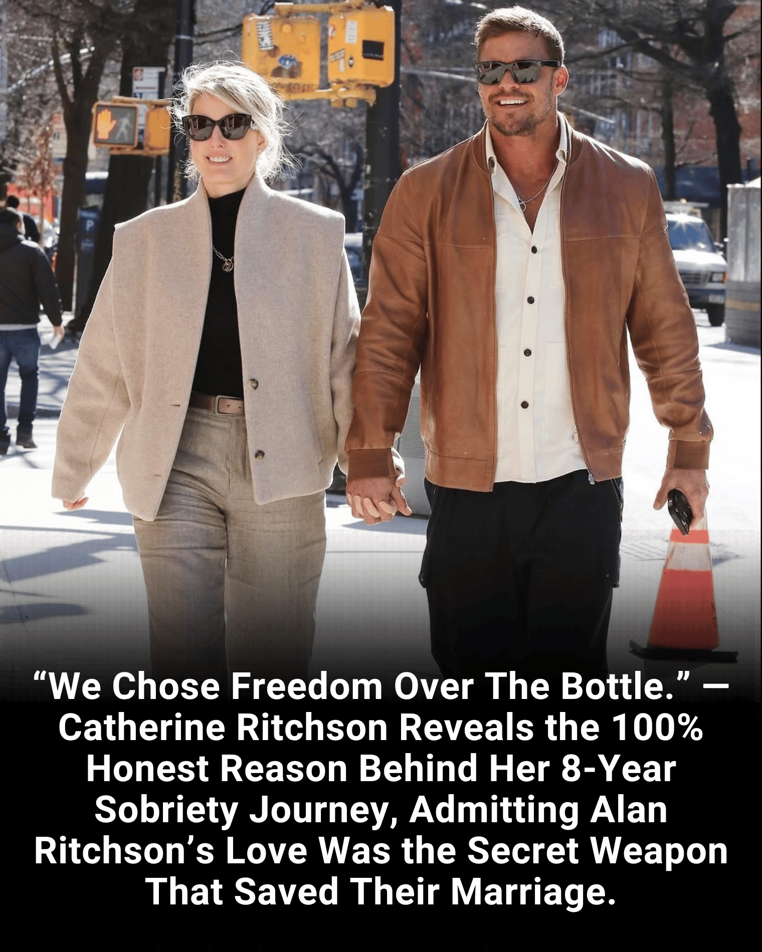 “We Chose Freedom Over The Bottle.” — Catherine Ritchson Reveals the 100% Honest Reason Behind Her 8-Year Sobriety Journey, Admitting Alan Ritchson’s Love Was the Secret Weapon That Saved Their Marriage.