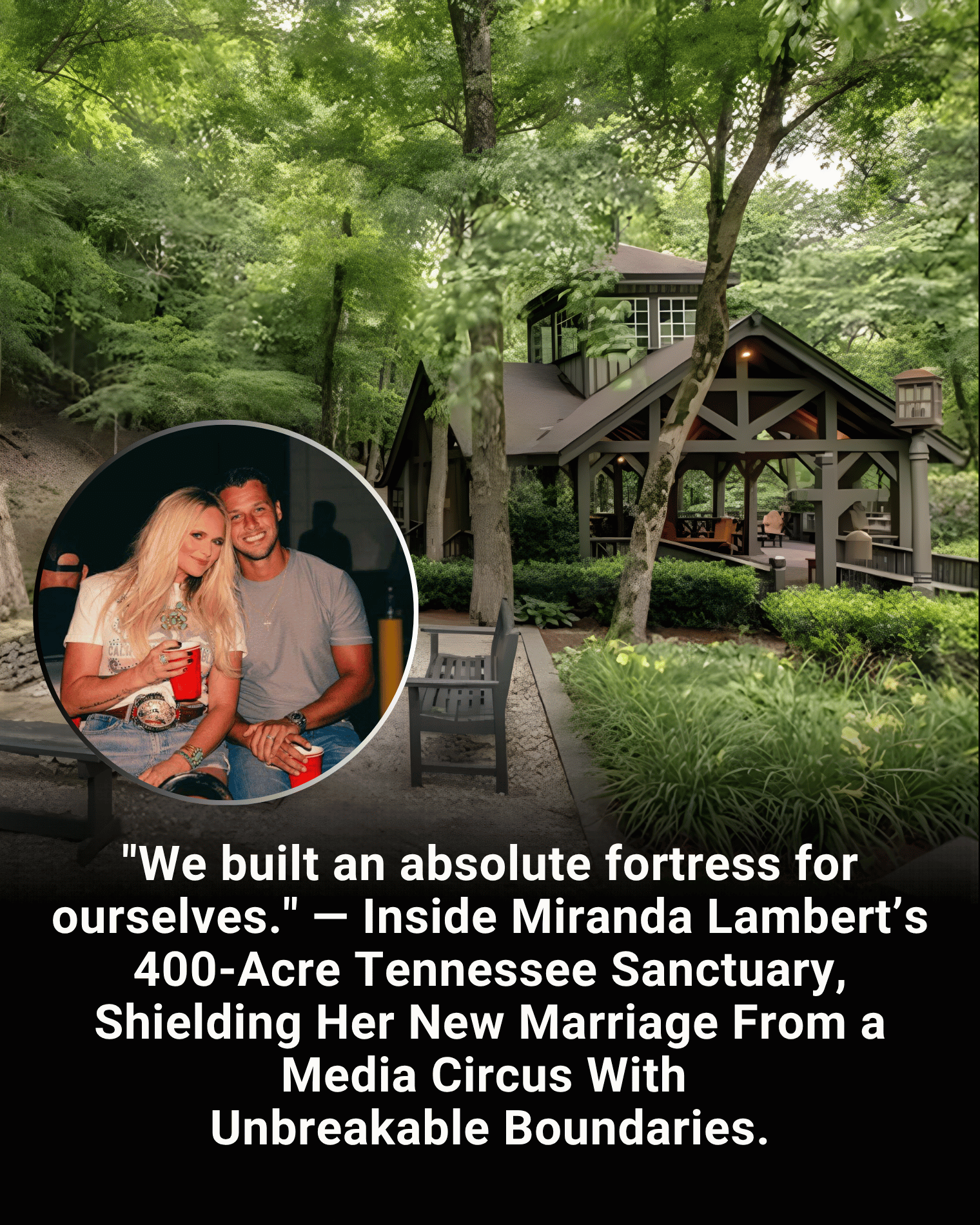 “We built an absolute fortress for ourselves.” — Inside Miranda Lambert’s 400-Acre Tennessee Sanctuary, Shielding Her New Marriage From a Media Circus With Unbreakable Boundaries.