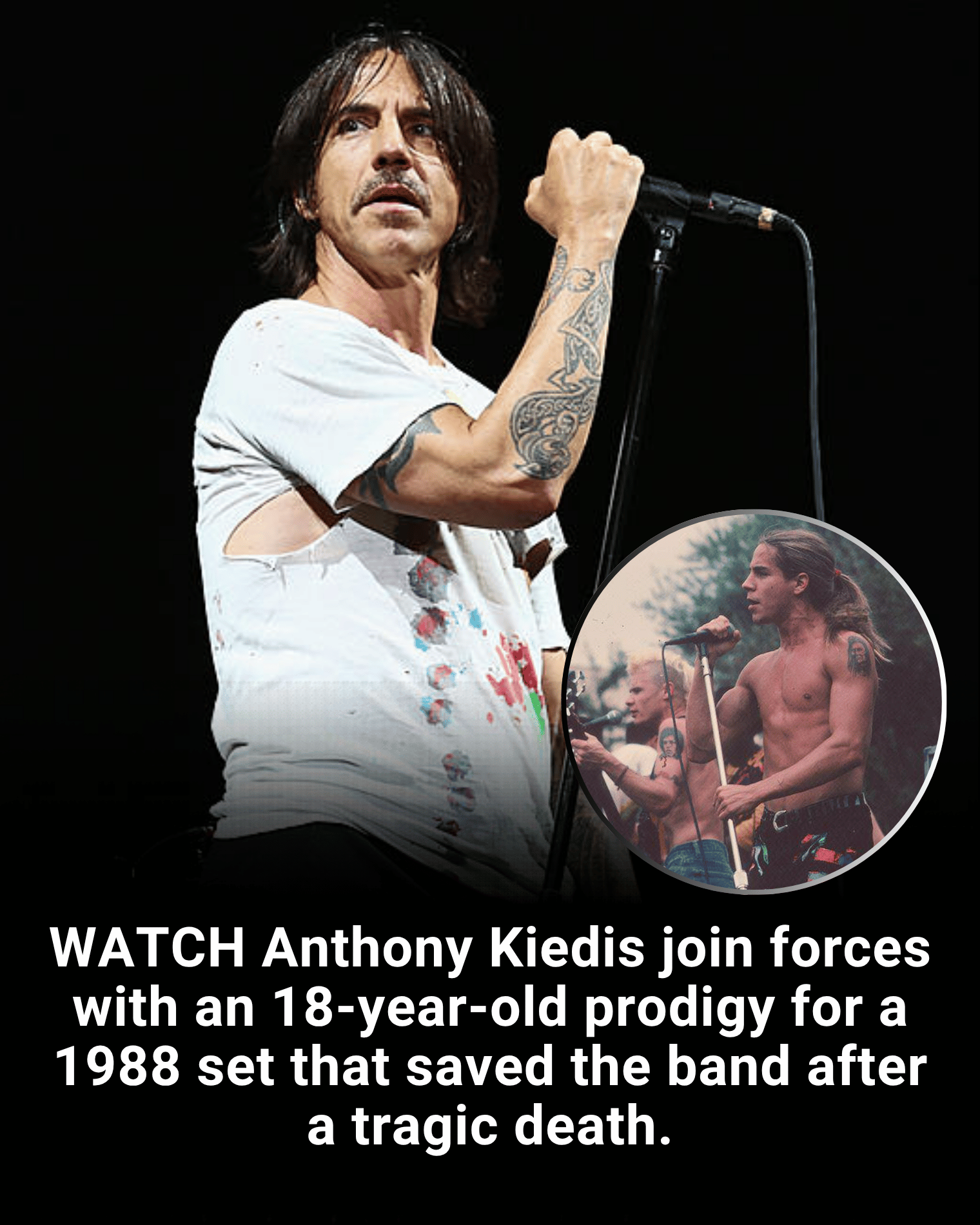 WATCH Anthony Kiedis join forces with an 18-year-old prodigy for a 1988 set that saved the band after a tragic death.