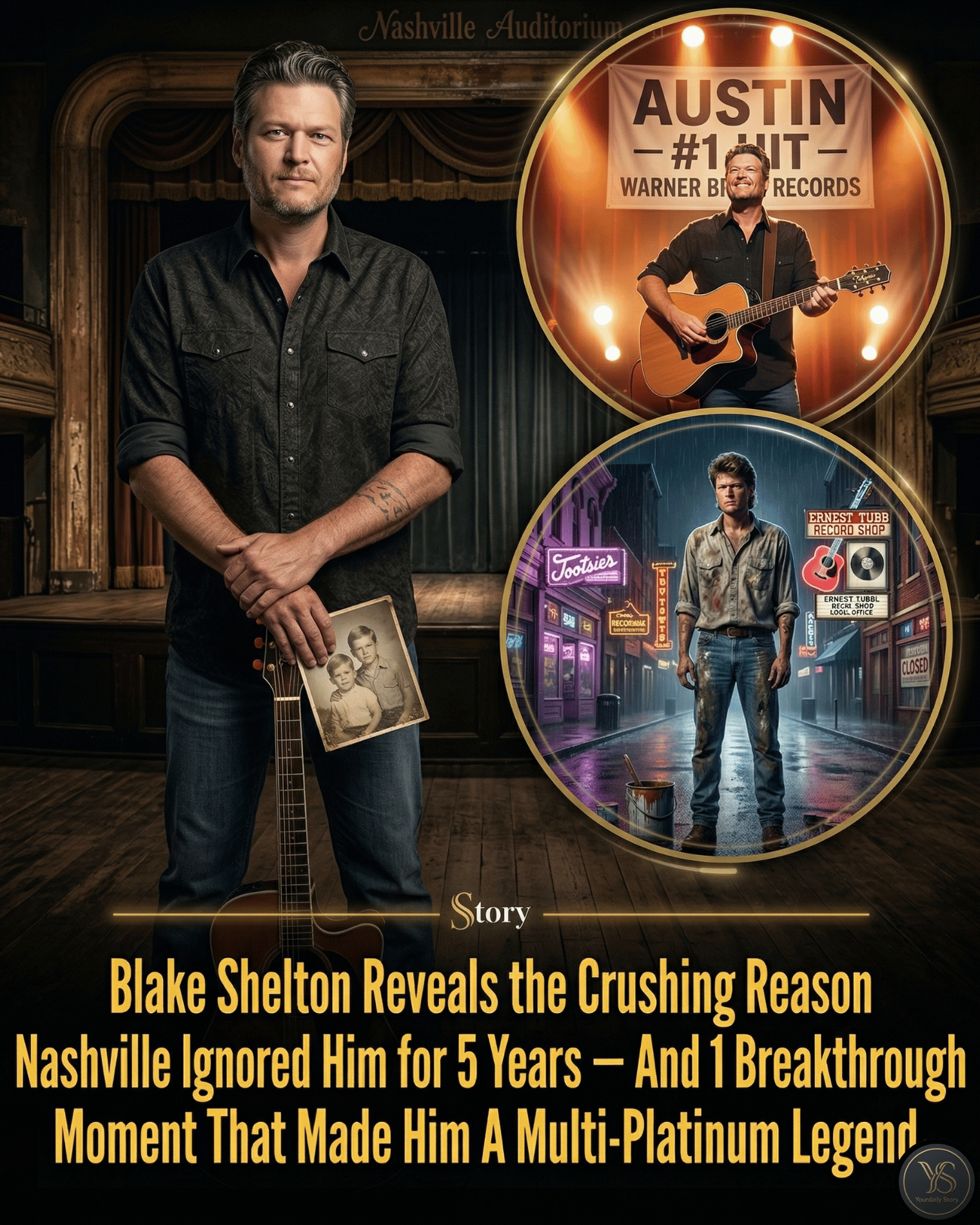 Blake Shelton Reveals the Crushing Reason Nashville Ignored Him for 5 Years — And 1 Breakthrough Moment That Made Him A Multi-Platinum Legend.